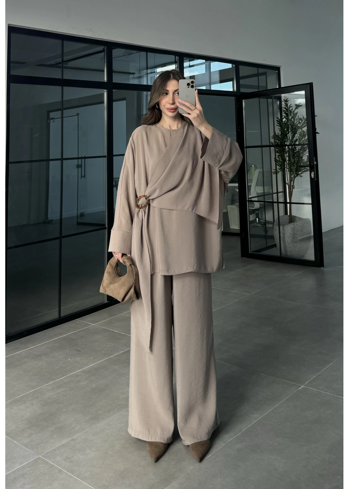 Yandan Tokalı Vizon Tensel Takım