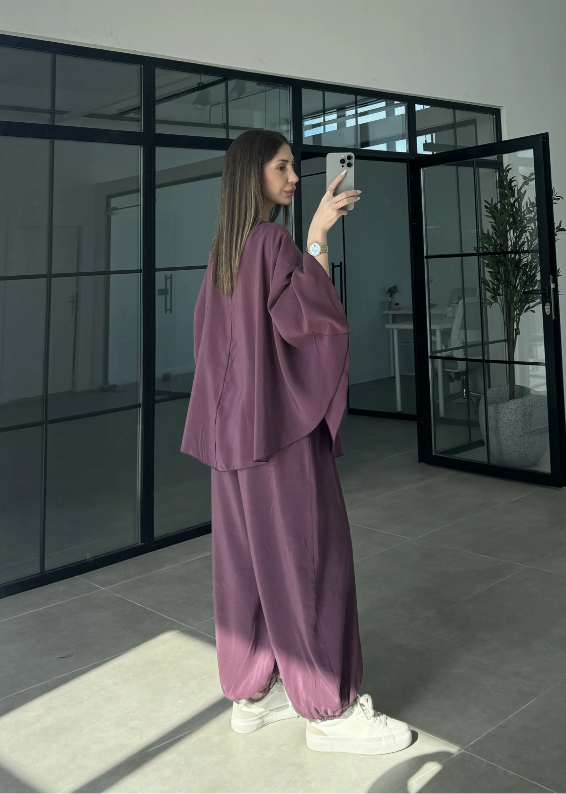 Vişne Salaş Bluz Şalvar Takım