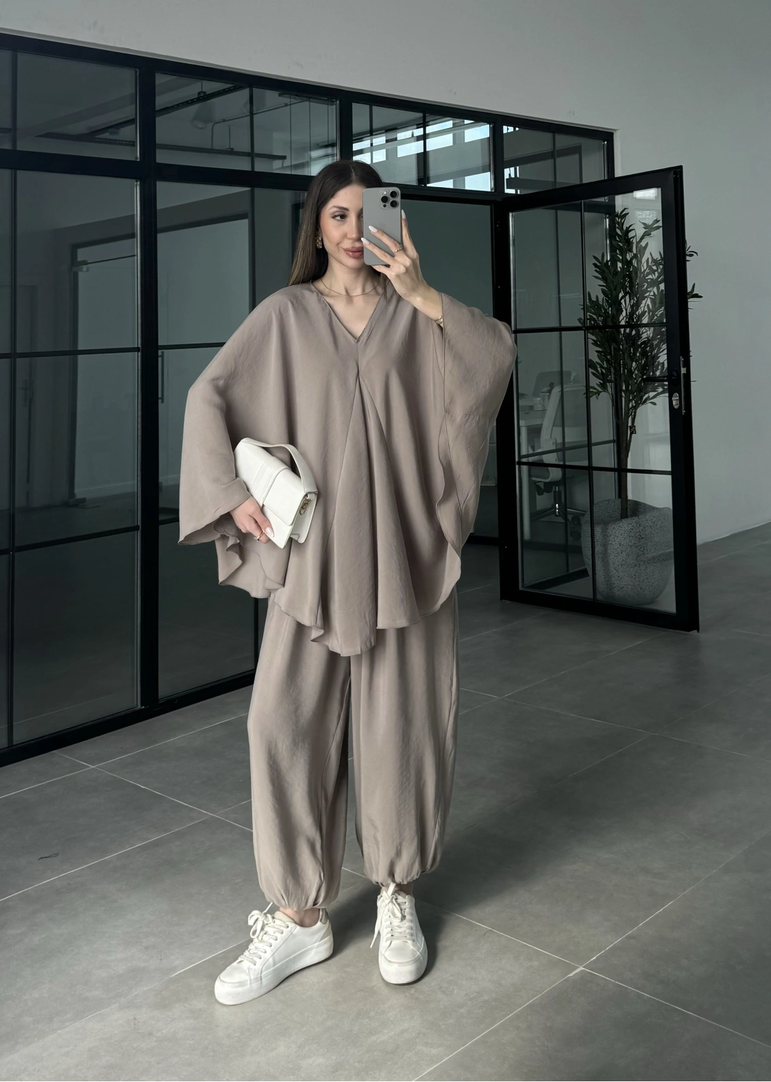 Vizon Salaş Bluz Şalvar Takım