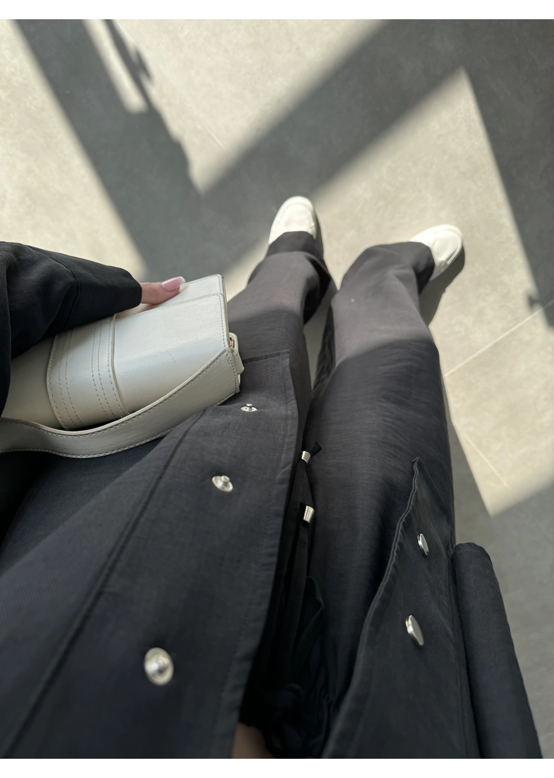 Boyundan Parçalı Siyah Bomber Takım