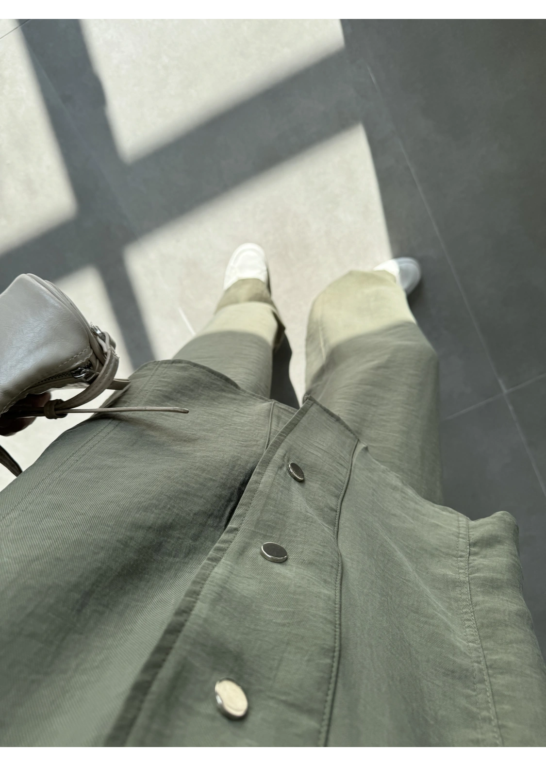 Boyundan Parçalı Haki Bomber Takım