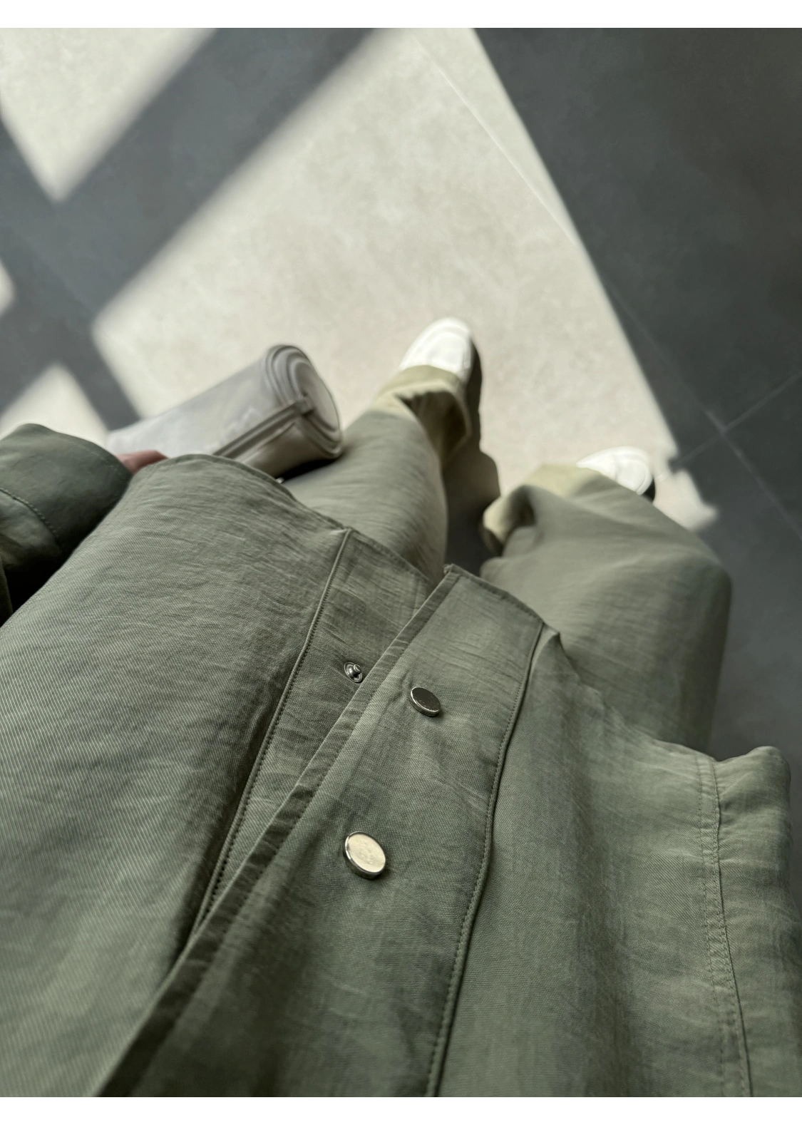 Boyundan Parçalı Haki Bomber Takım