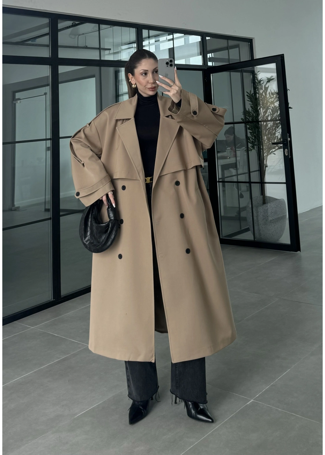 Voi Premium Yüksek Kalite Astarlı Kamel Trençkot