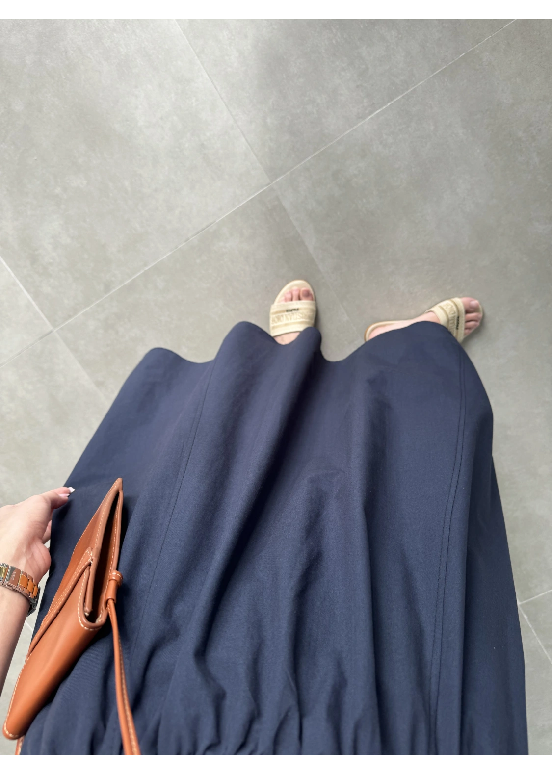 Poplin Kumaş Premium Lacivert Etek