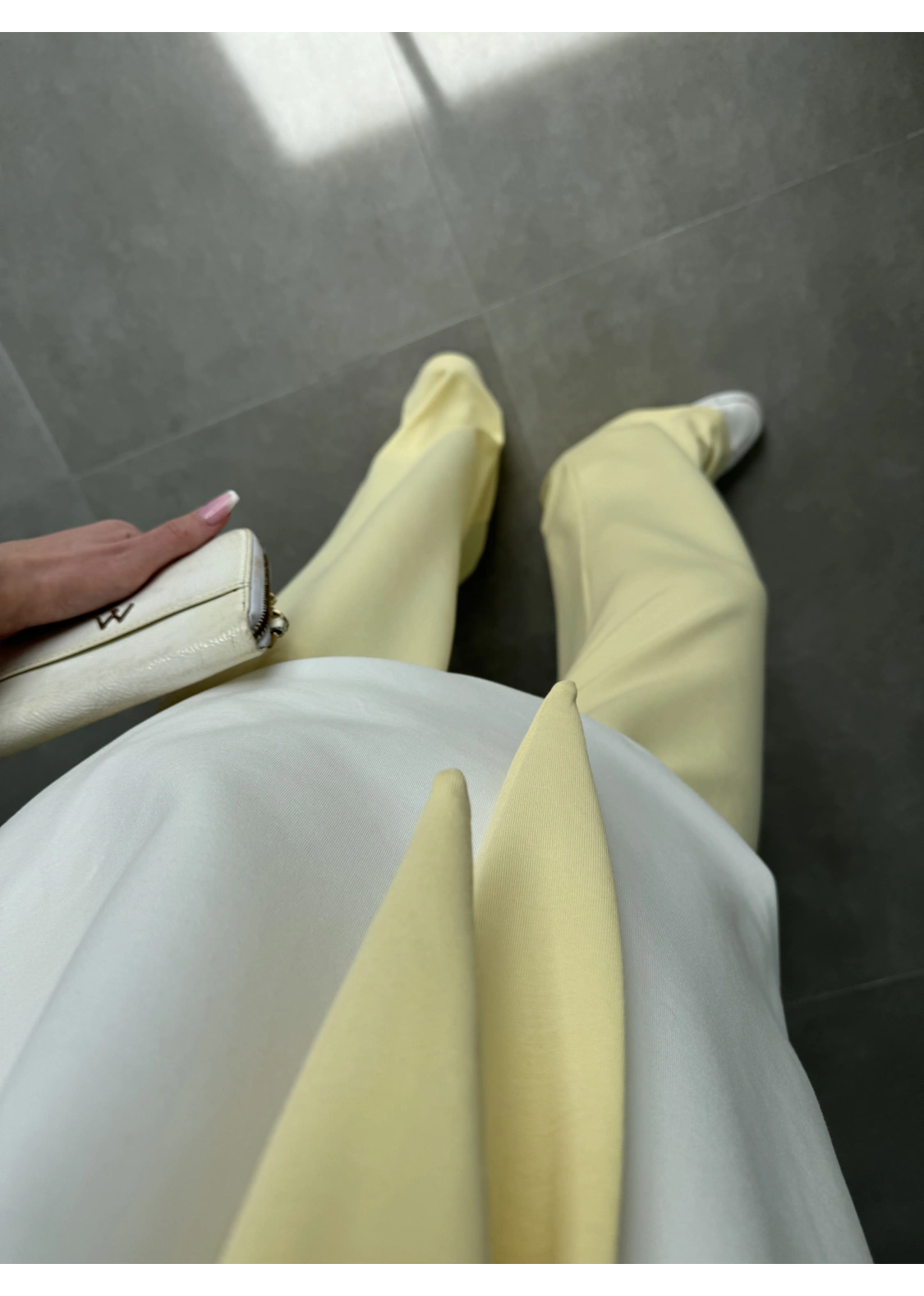 Oysh Kumaş Fular Detaylı Sarı Takım