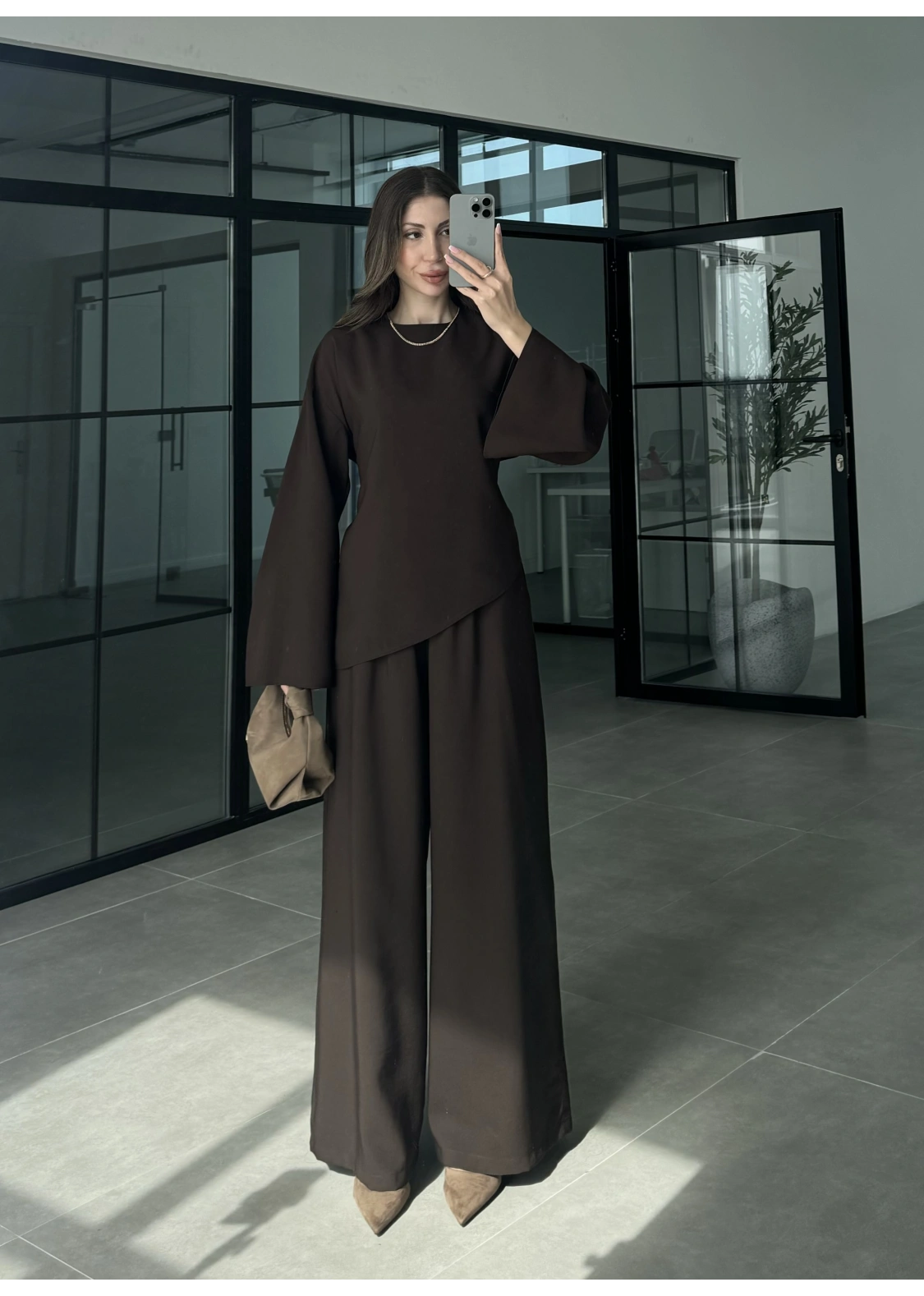 Arkadan Bağlamalı Asimetrik Kahve Takım