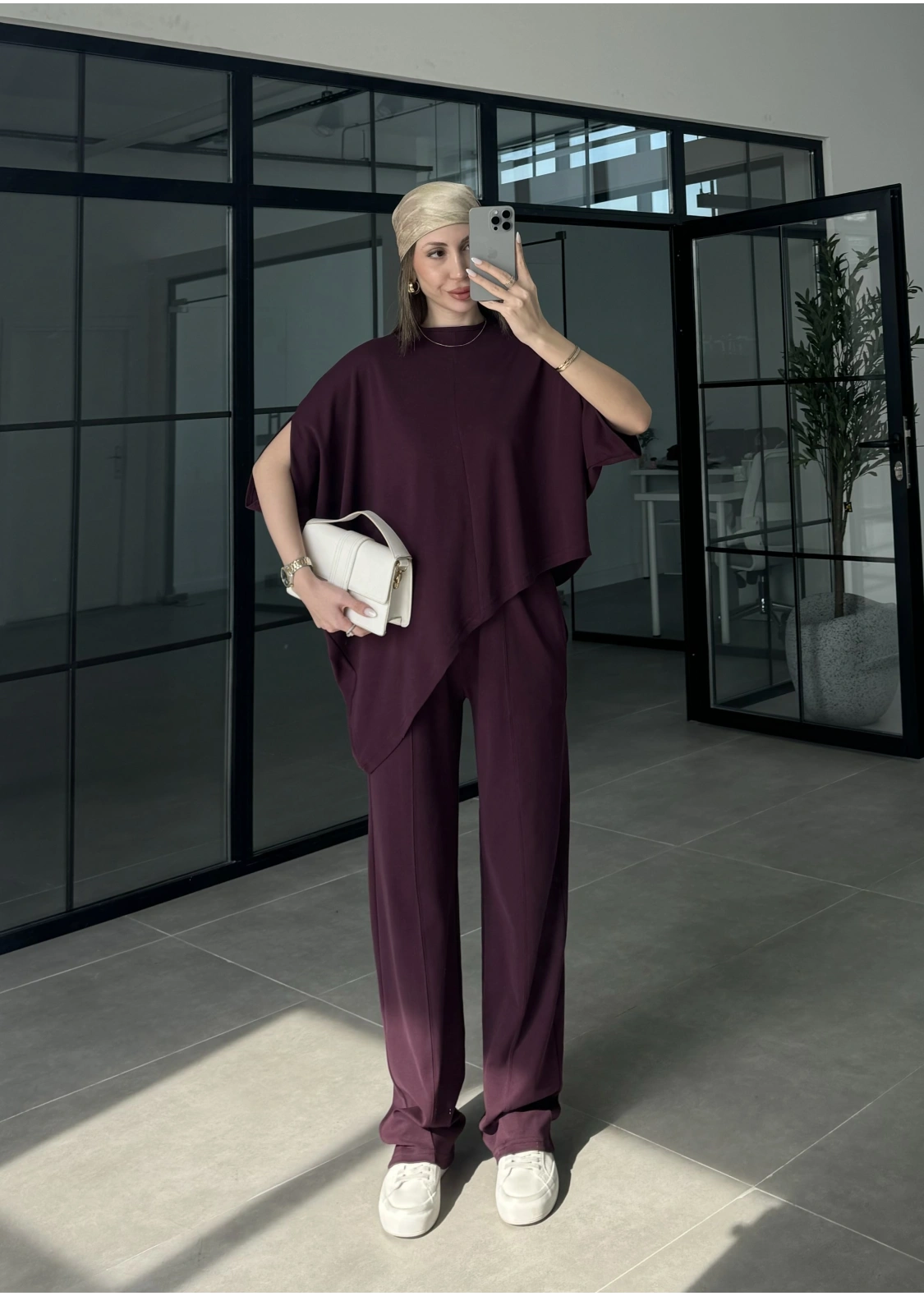 Çapraz Kesim Bordo Basic Takım