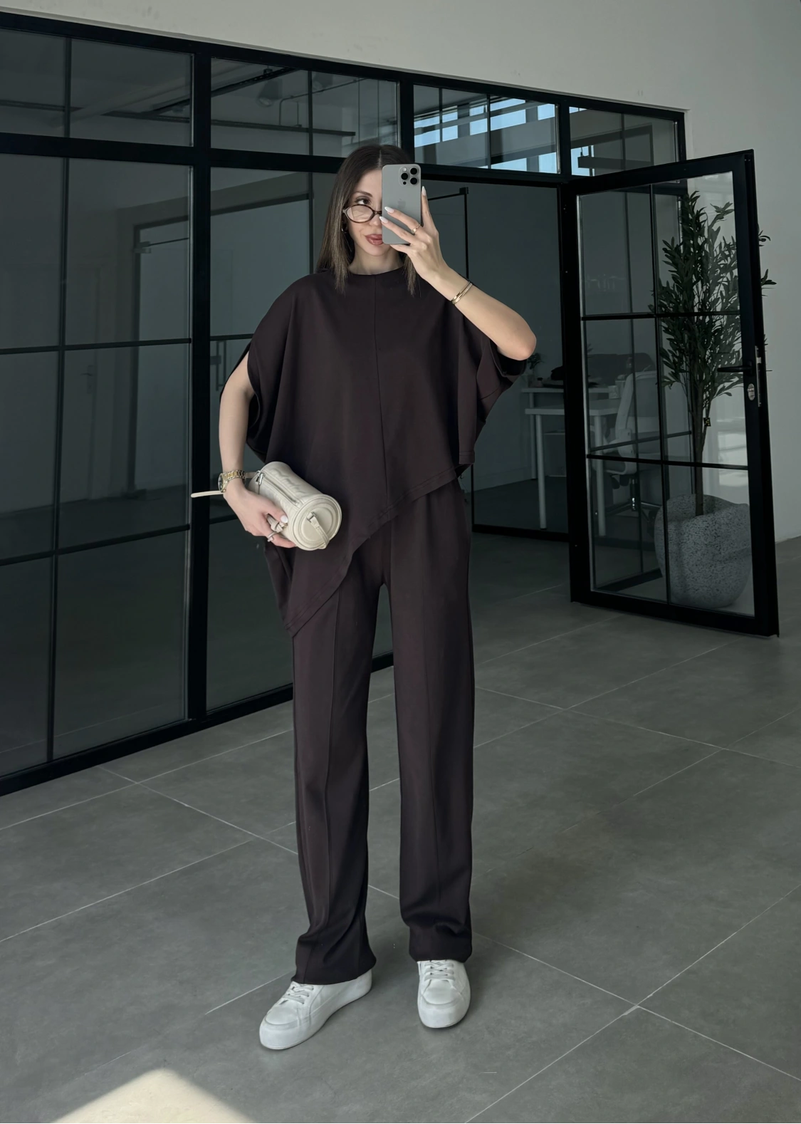 Çapraz Kesim Kahve Basic Takım