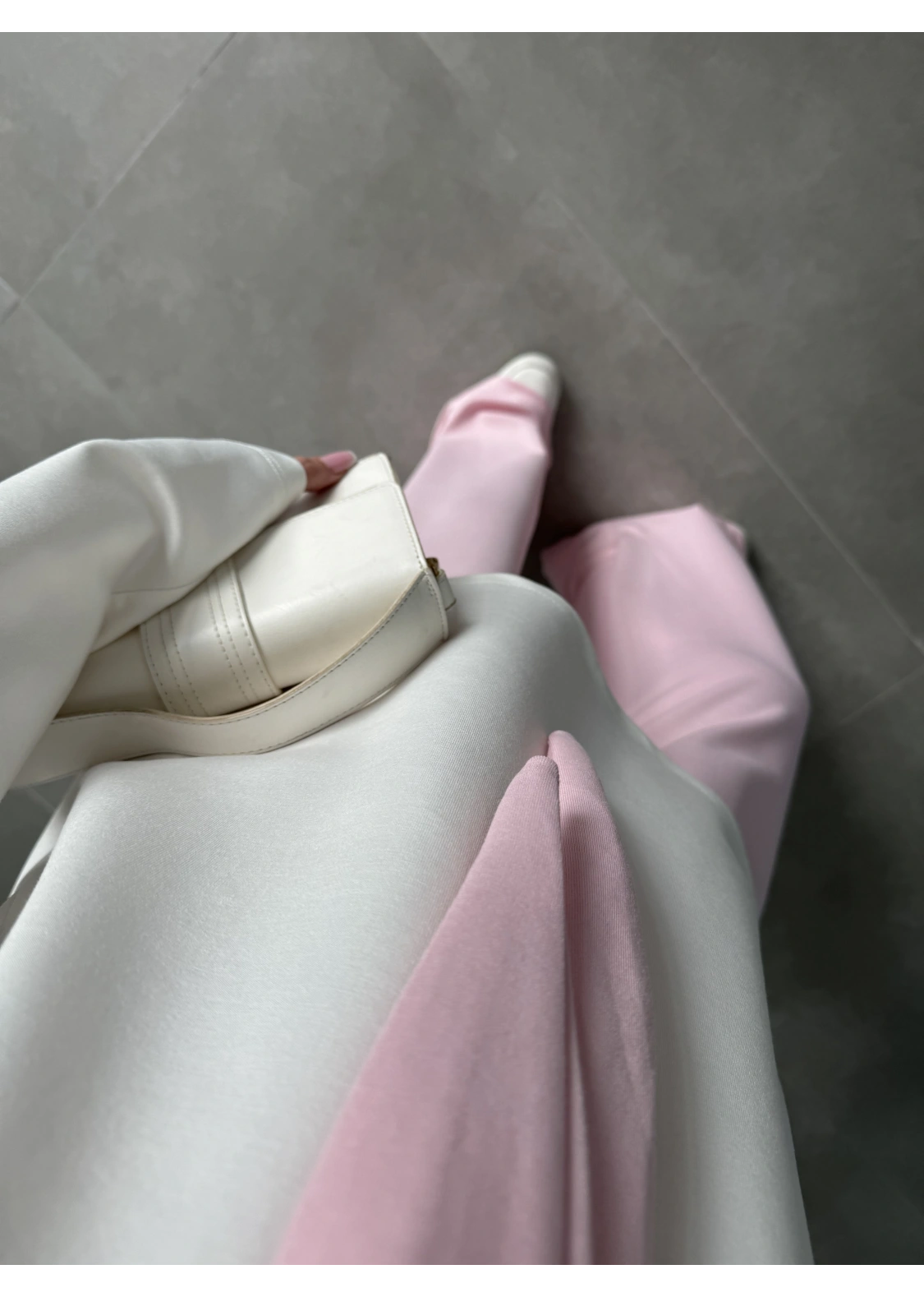Uzunkollu Oysh Kumaş Fular Detaylı Pembe Takım