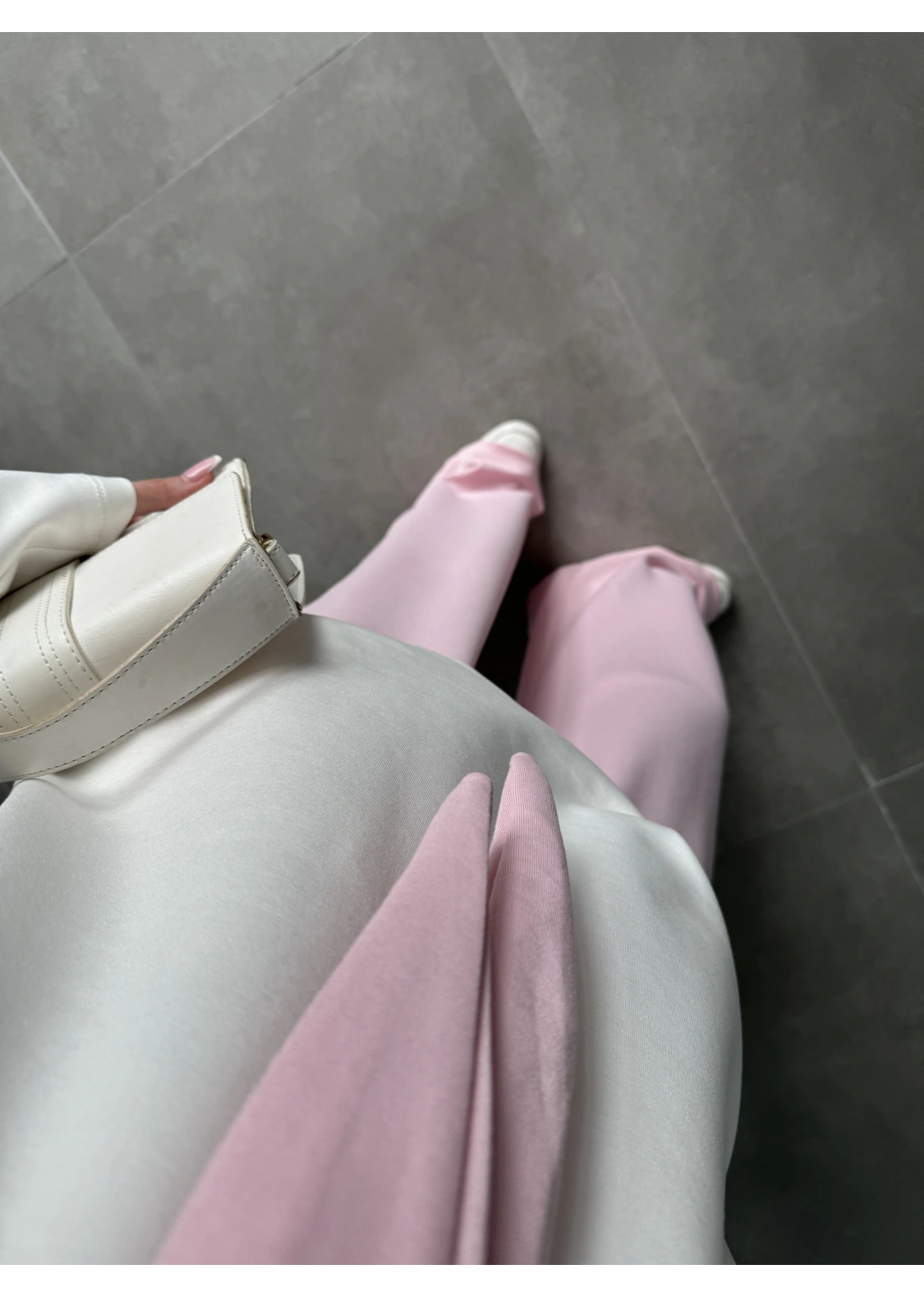 Uzunkollu Oysh Kumaş Fular Detaylı Pembe Takım