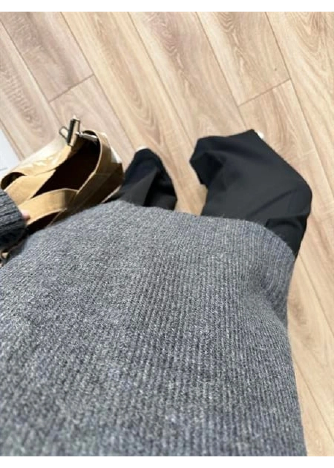 Alin Sık Dokuma Antrasit Premium Kazak