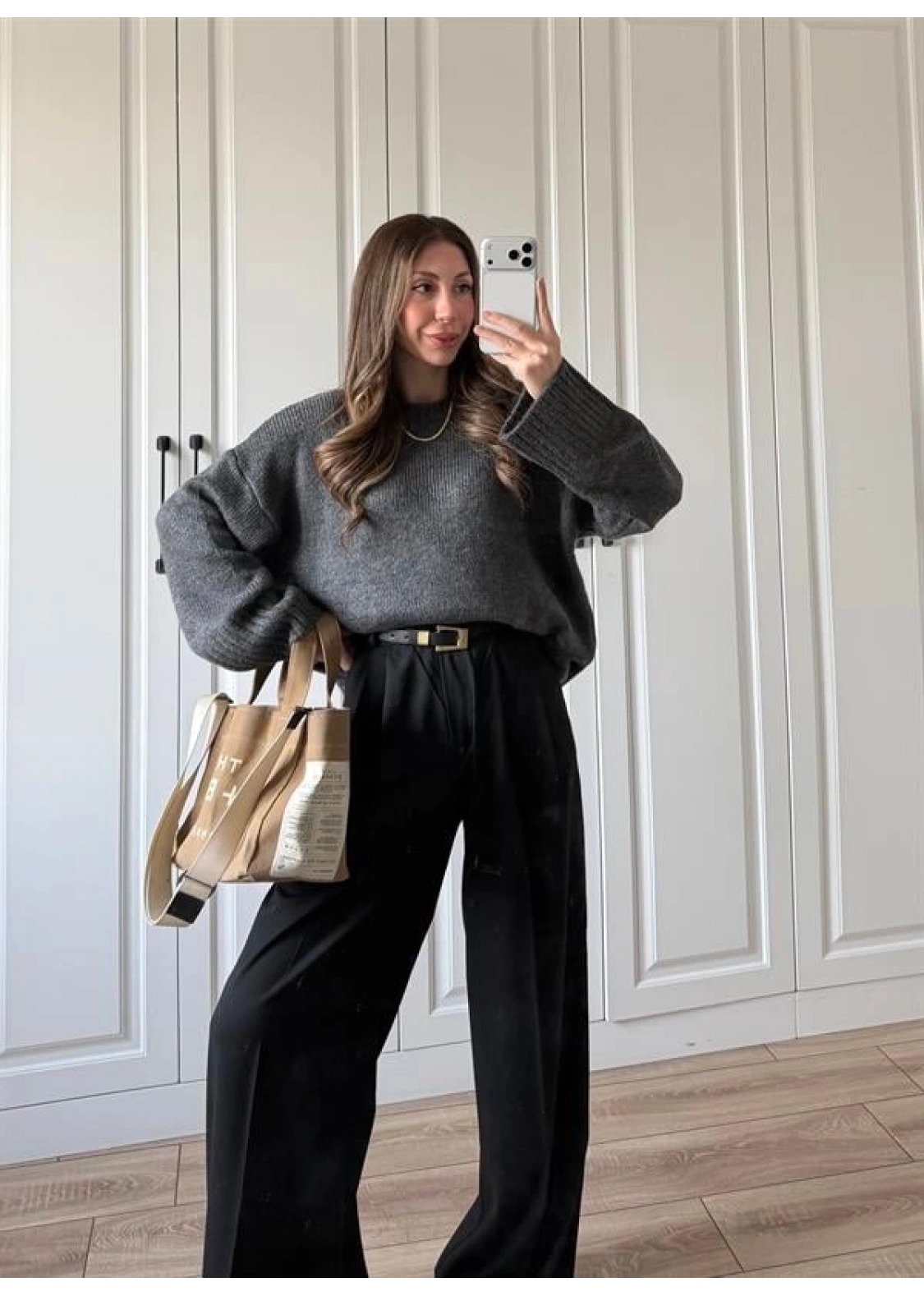 Alin Sık Dokuma Antrasit Premium Kazak