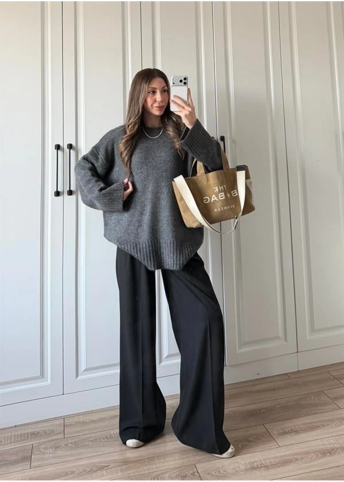 Alin Sık Dokuma Antrasit Premium Kazak