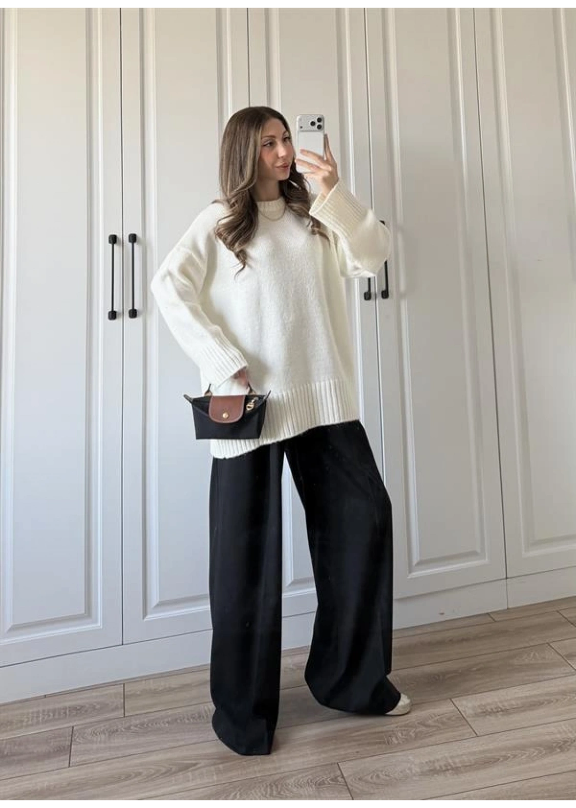 Alin Sık Dokuma Ekru Premium Kazak