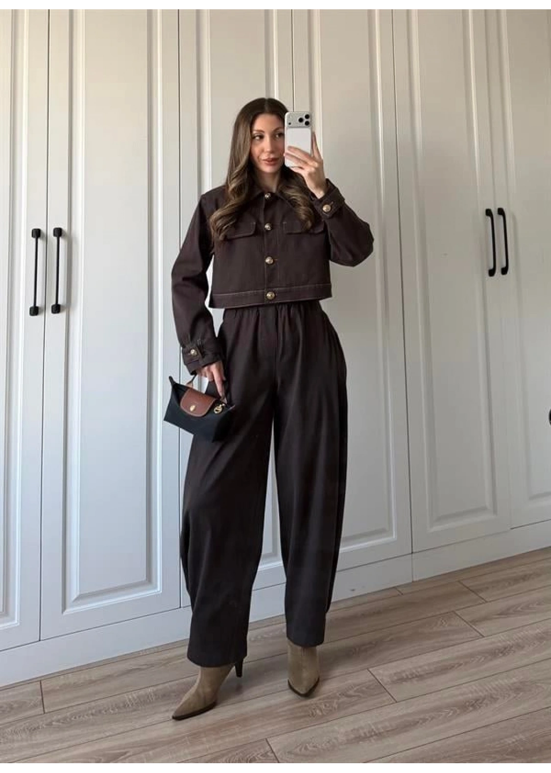 Anna Tasarım Premium İkili Kahve Kot Takım