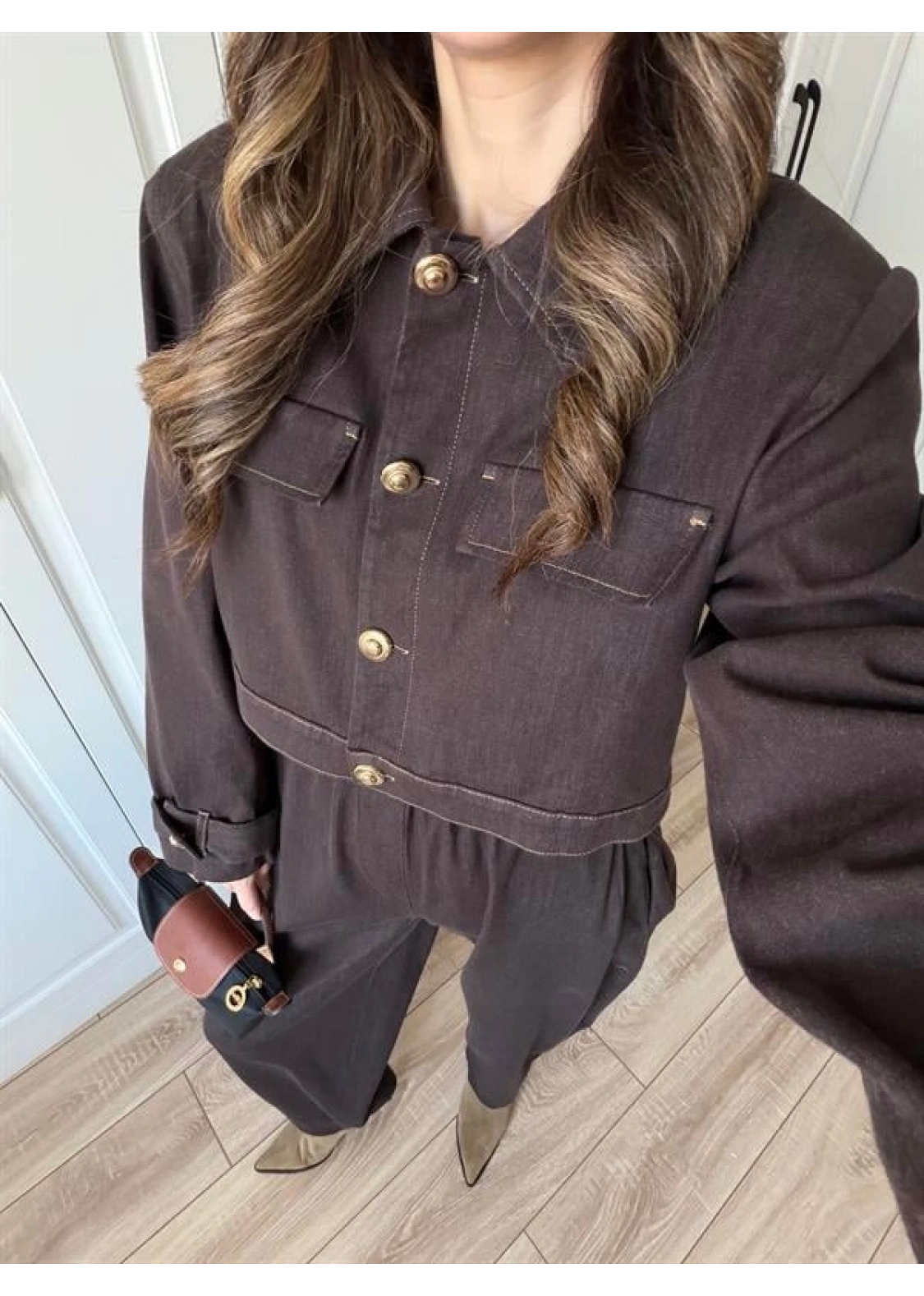 Anna Tasarım Premium İkili Kahve Kot Takım
