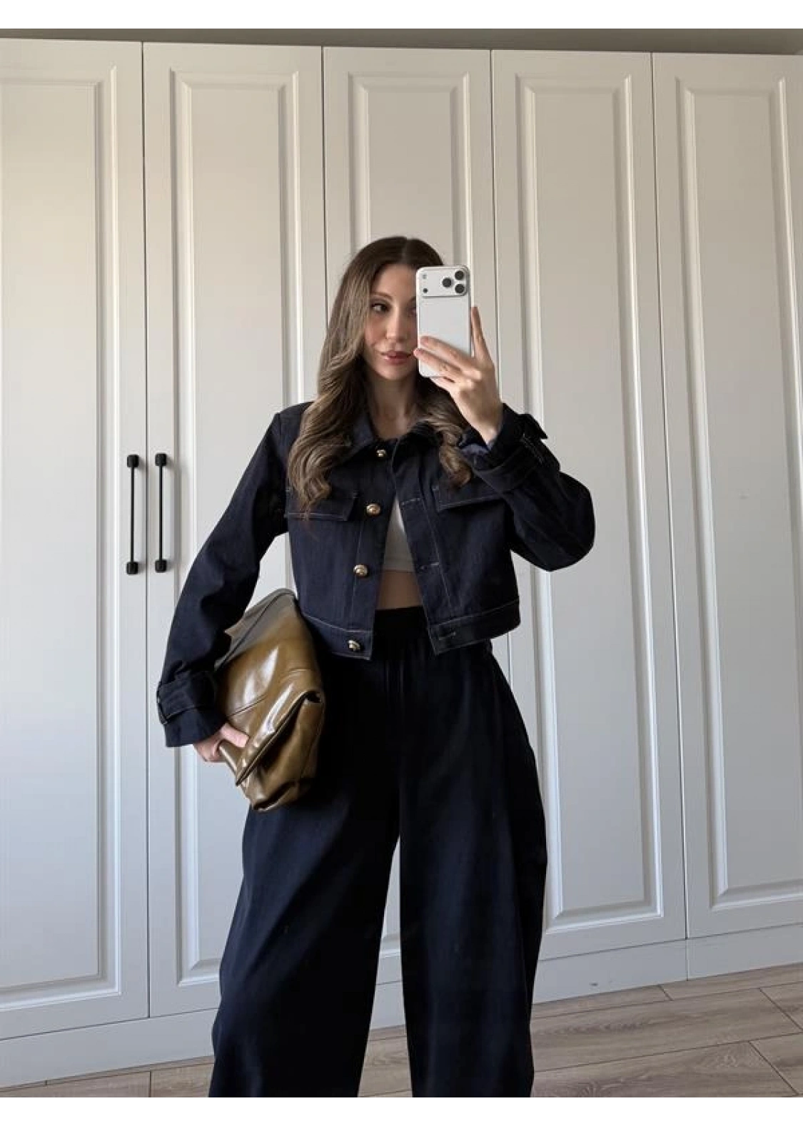 Anna Tasarım Premium İkili Koyu Kot Takım