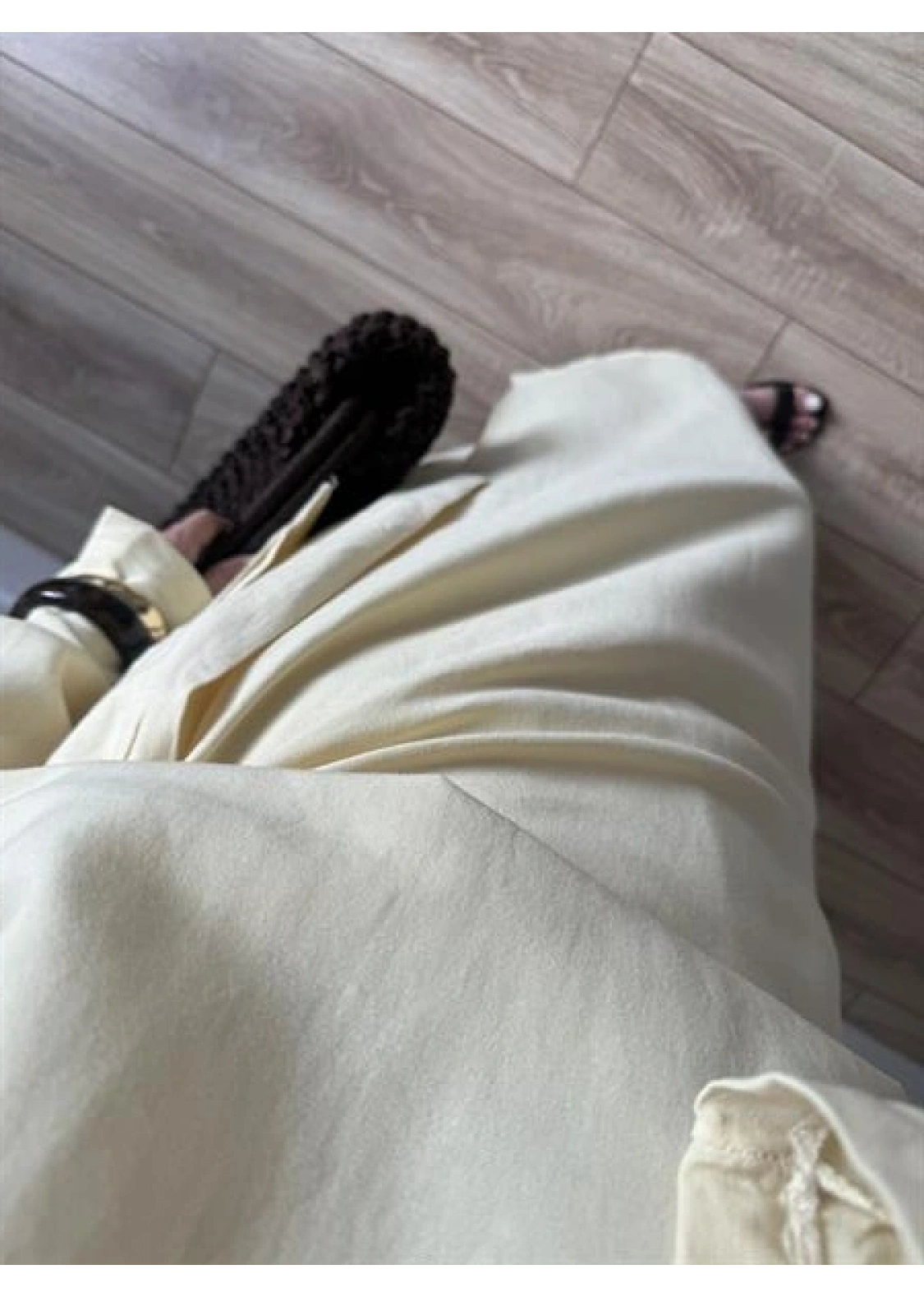 Anvelop Tasarım Keten Sarı İkili Takım