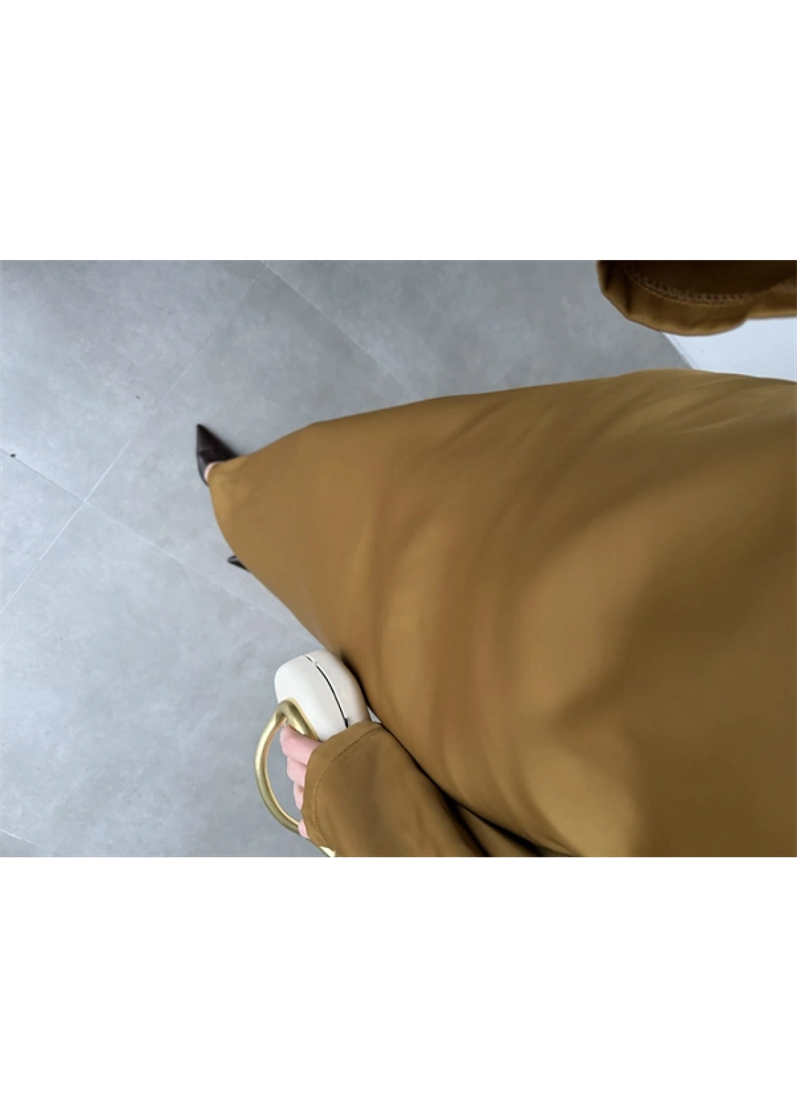 Arkadan Bağlamalı Yağ Yeşili Saten Elbise