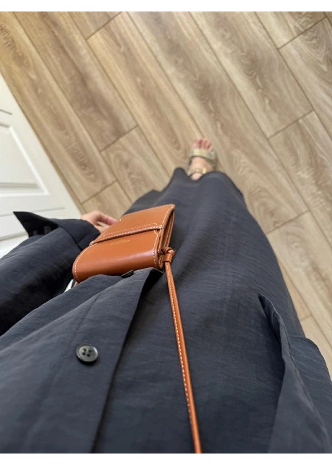 Askılı Siyah İkili Gömlek Elbise