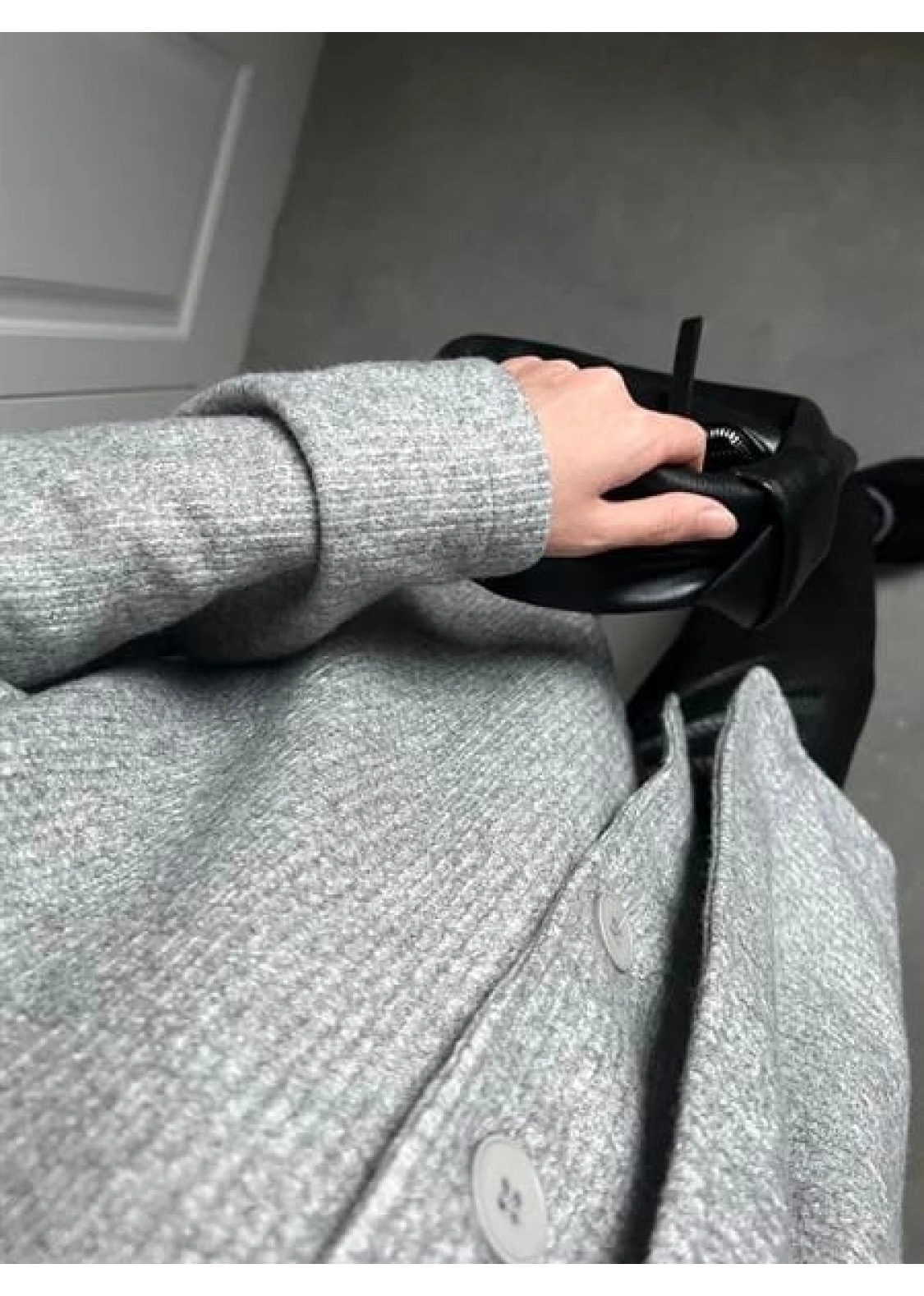 Atkılı Pinterest Gri Hırka