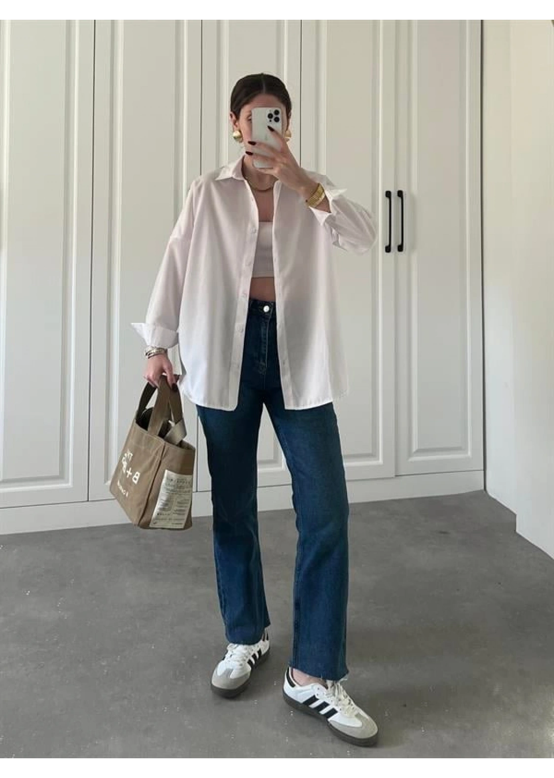 Beyaz Basic Poplin Gömlek