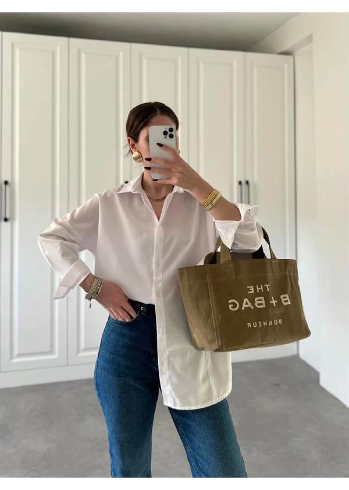 Beyaz Basic Poplin Gömlek