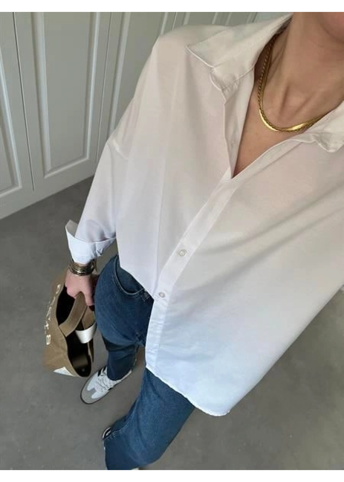 Beyaz Basic Poplin Gömlek