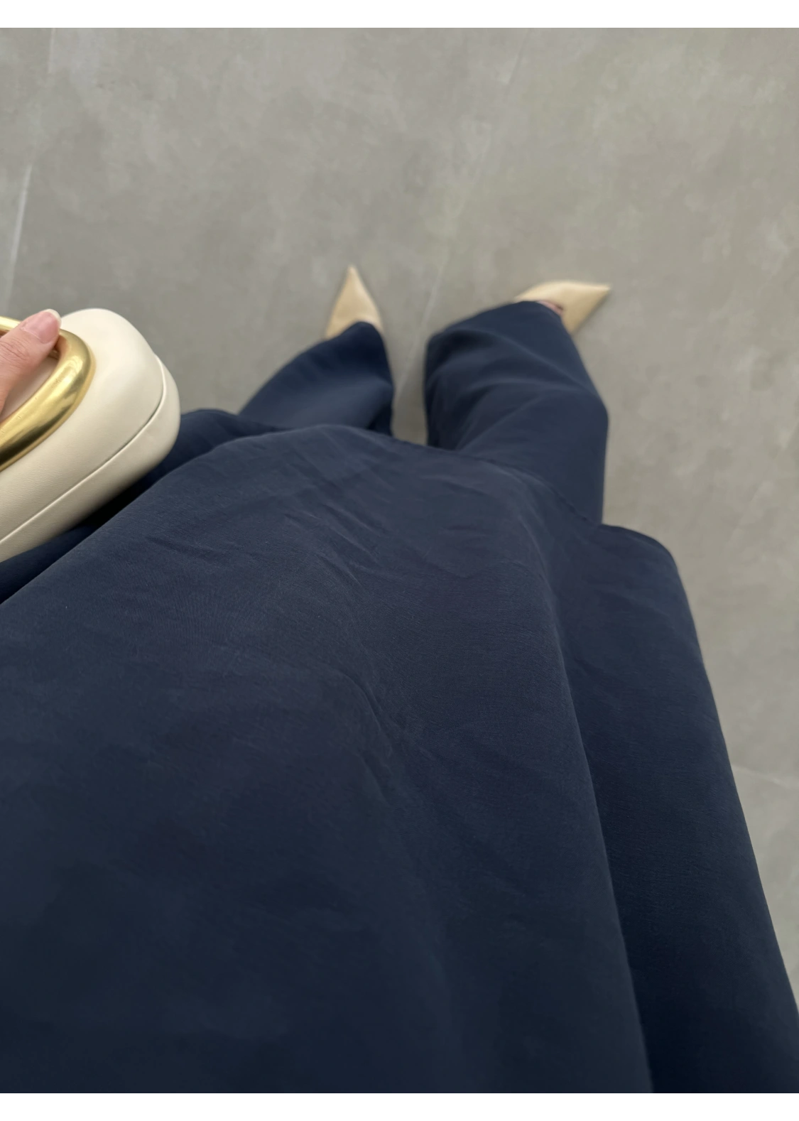Çapraz Düğme Detaylı Lacivert Tensel Takım