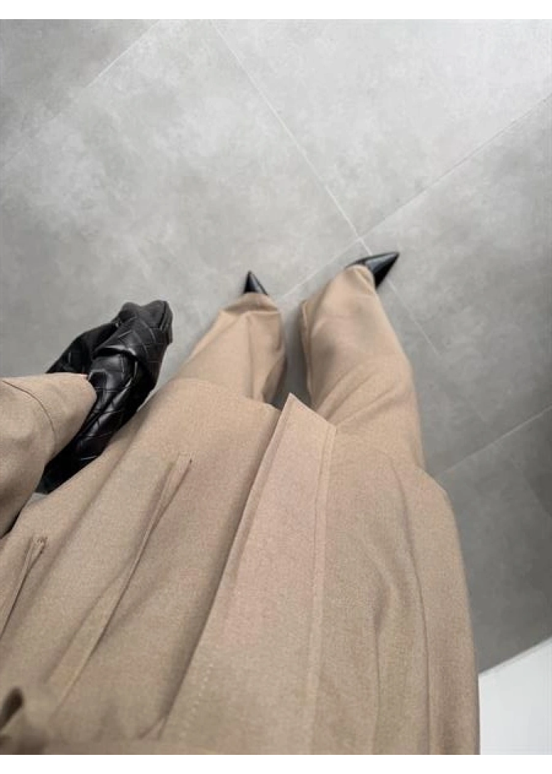 Cepli Premium Kuşaklı Haki Gömlek Takım