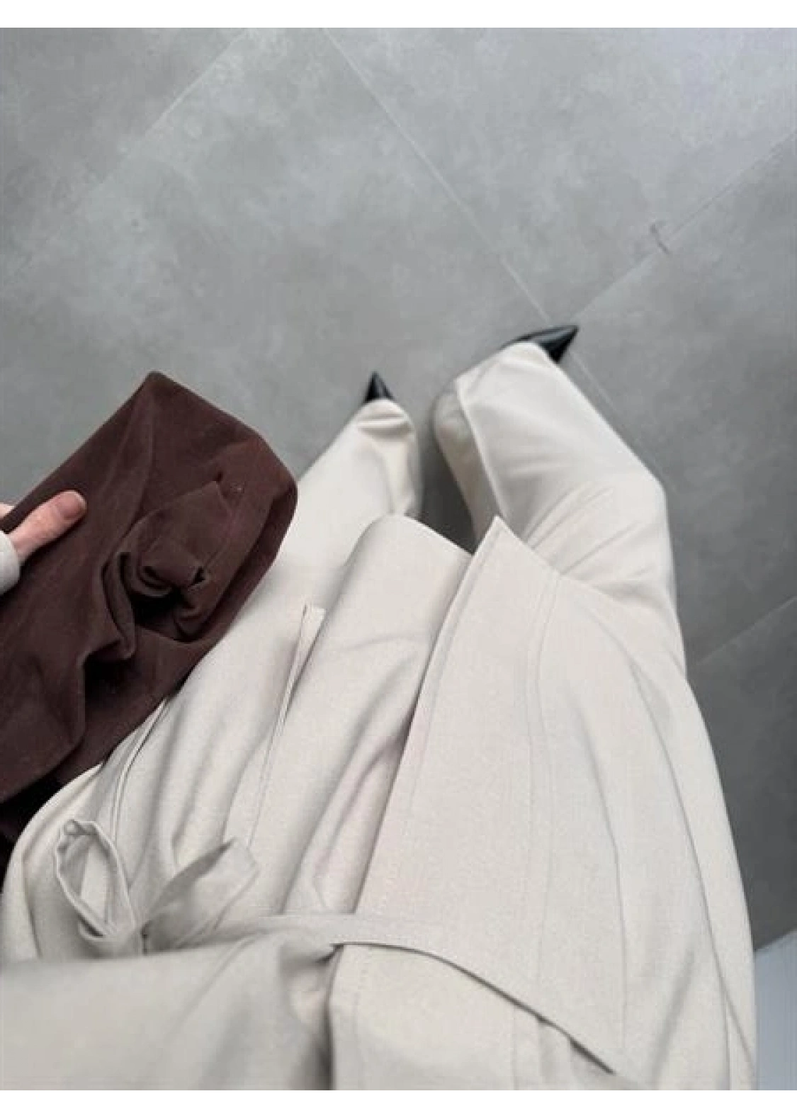 Cepli Premium Kuşaklı Taş Gömlek Takım