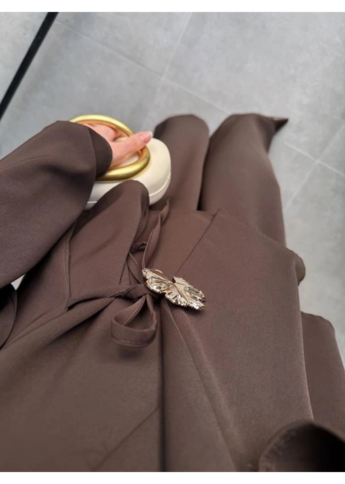 Çıkarılabilir Yonca Detaylı Kahve Takım