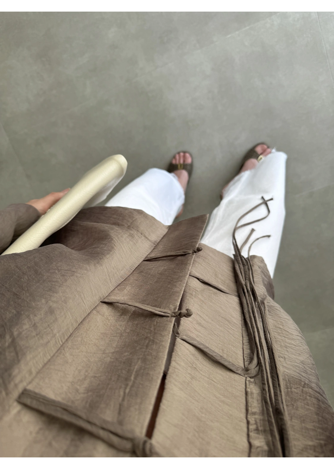 Çin Düğmeli Bronz Gömlek Kimono