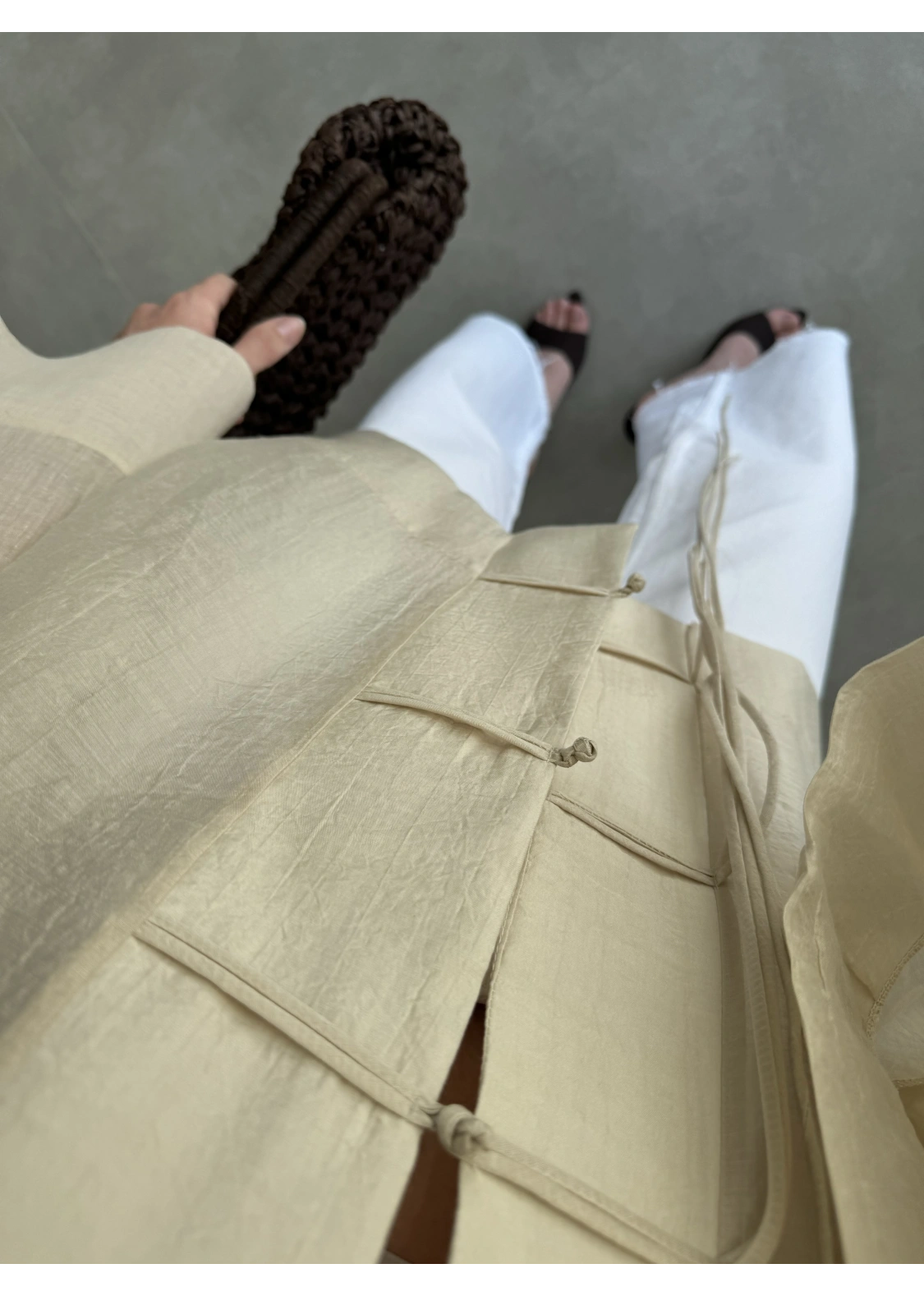 Çin Düğmeli Taş Gömlek Kimono