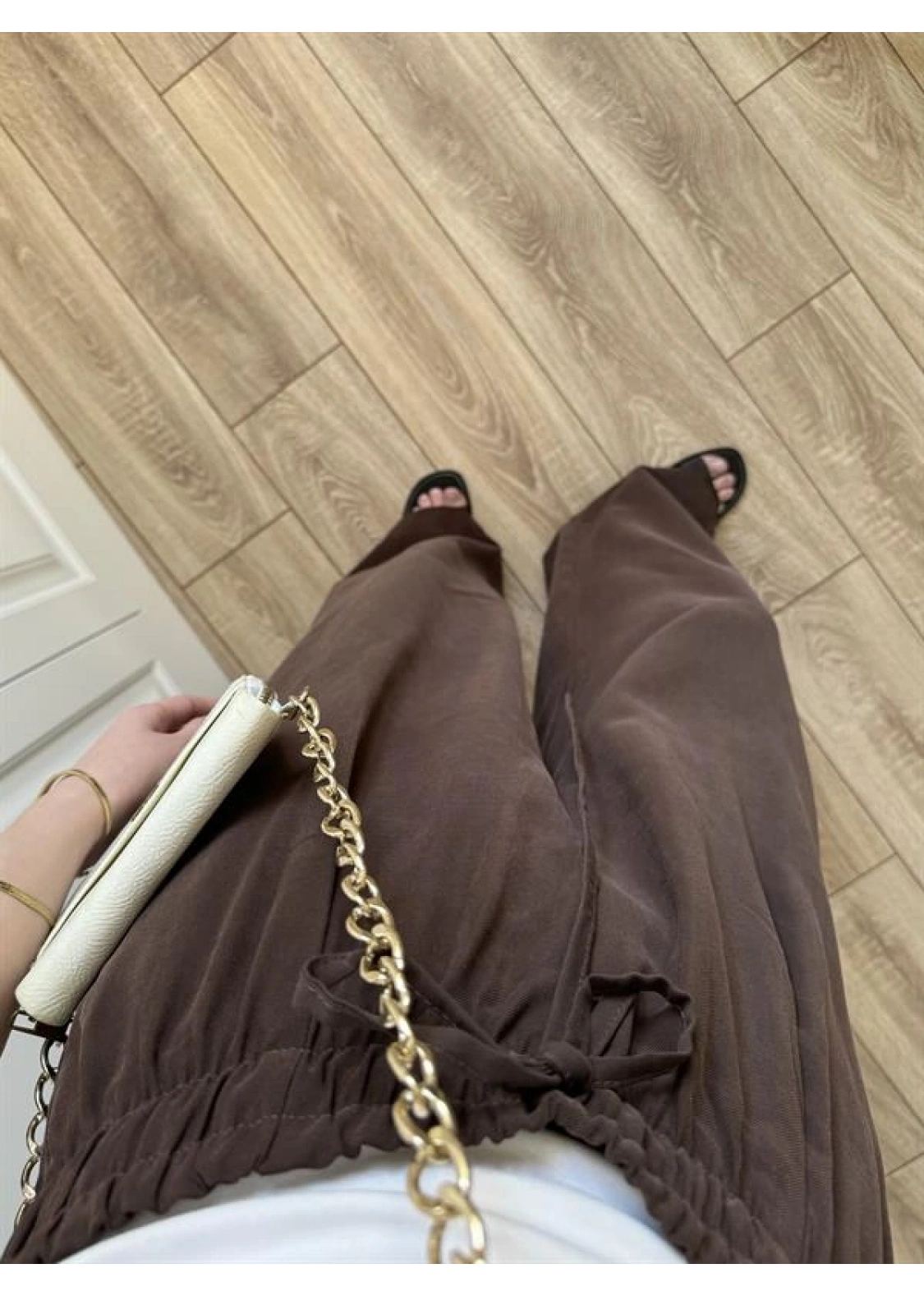 Dania Premium Kahve Tensel Palazzo Pantolon