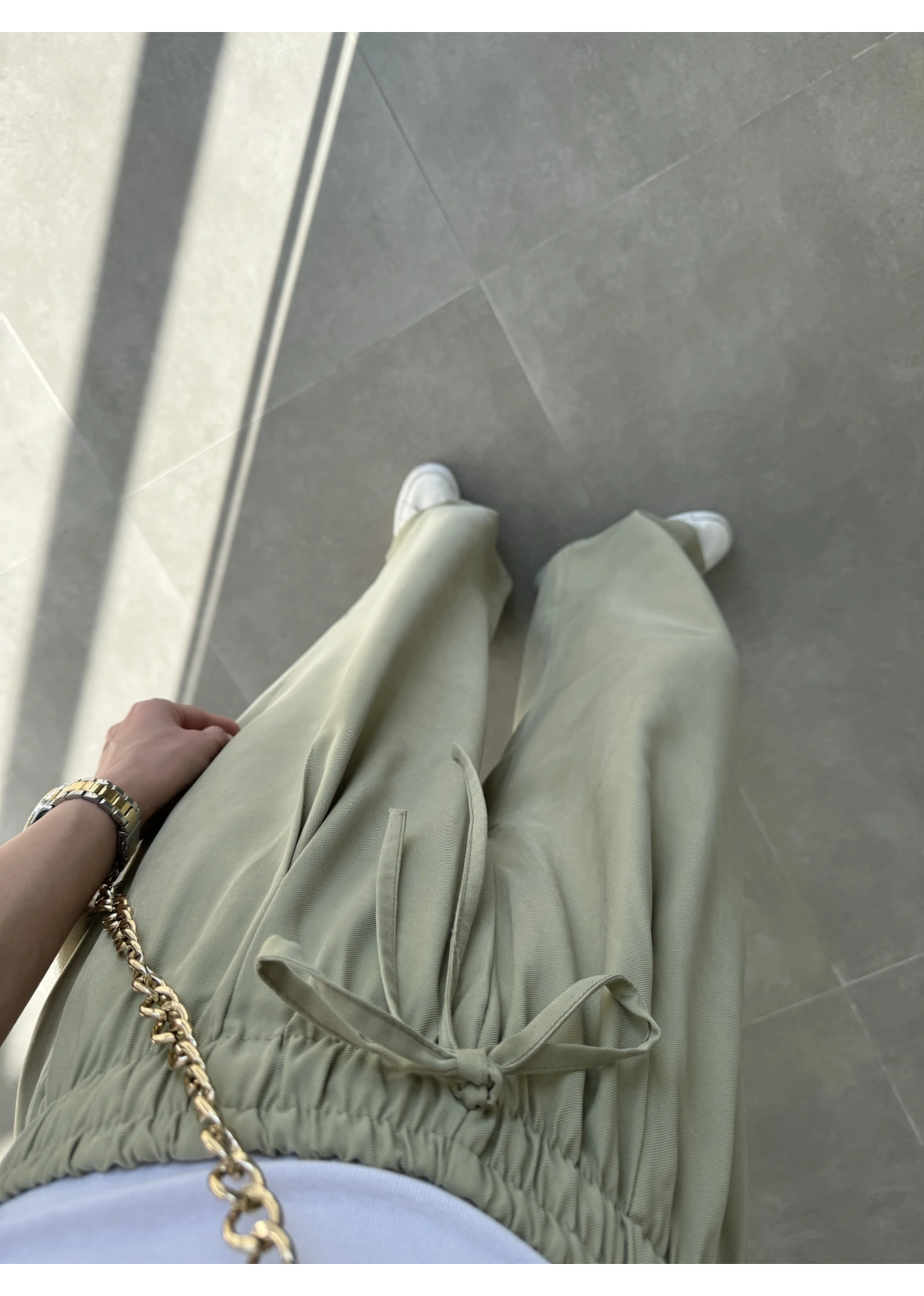 Dania Premium Mint Tensel Palazzo Pantolon