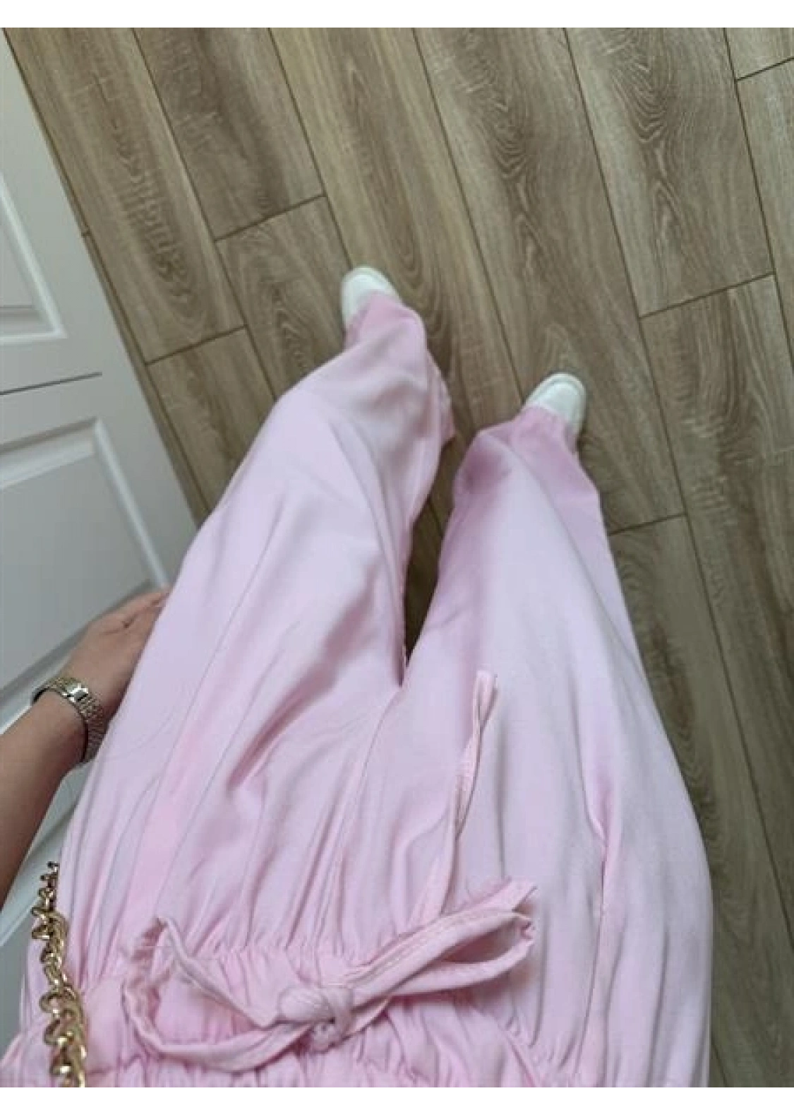 Dania Premium Pembe Tensel Palazzo Pantolon