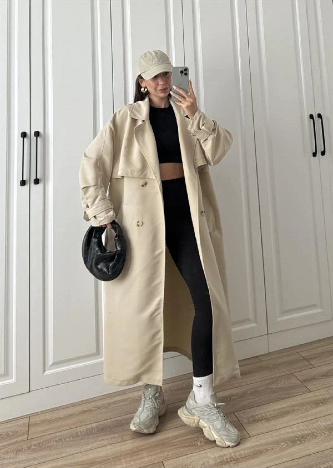 Ekstra Oversize Premium Taş Trençkot