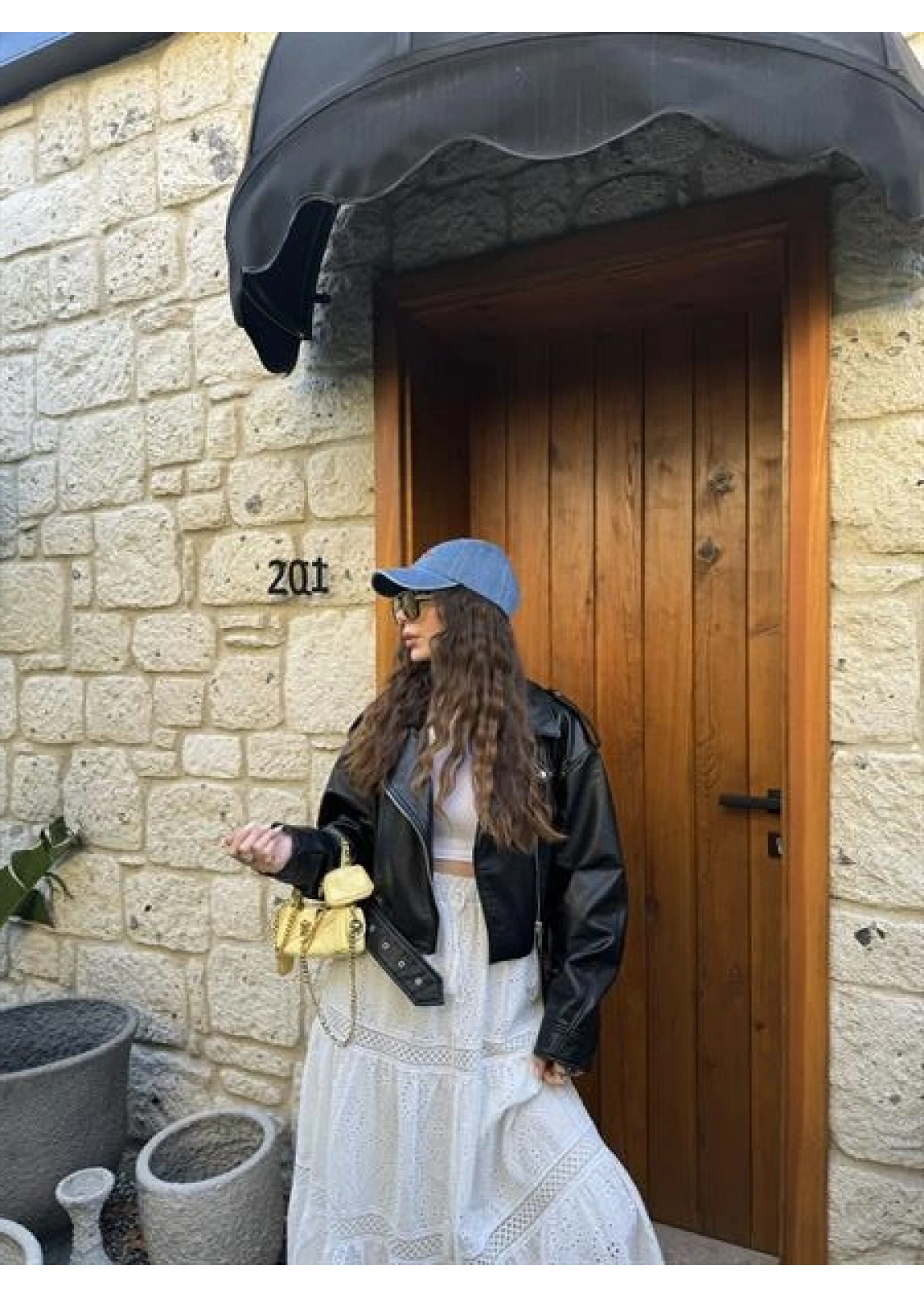 Fisto Beyaz Premium Astarlı Etek