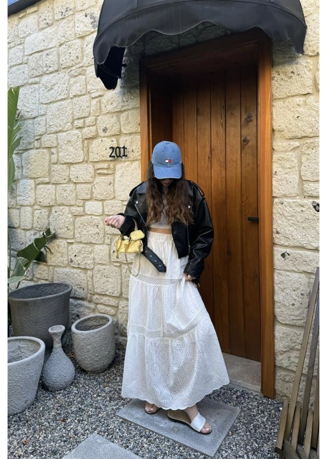 Fisto Beyaz Premium Astarlı Etek