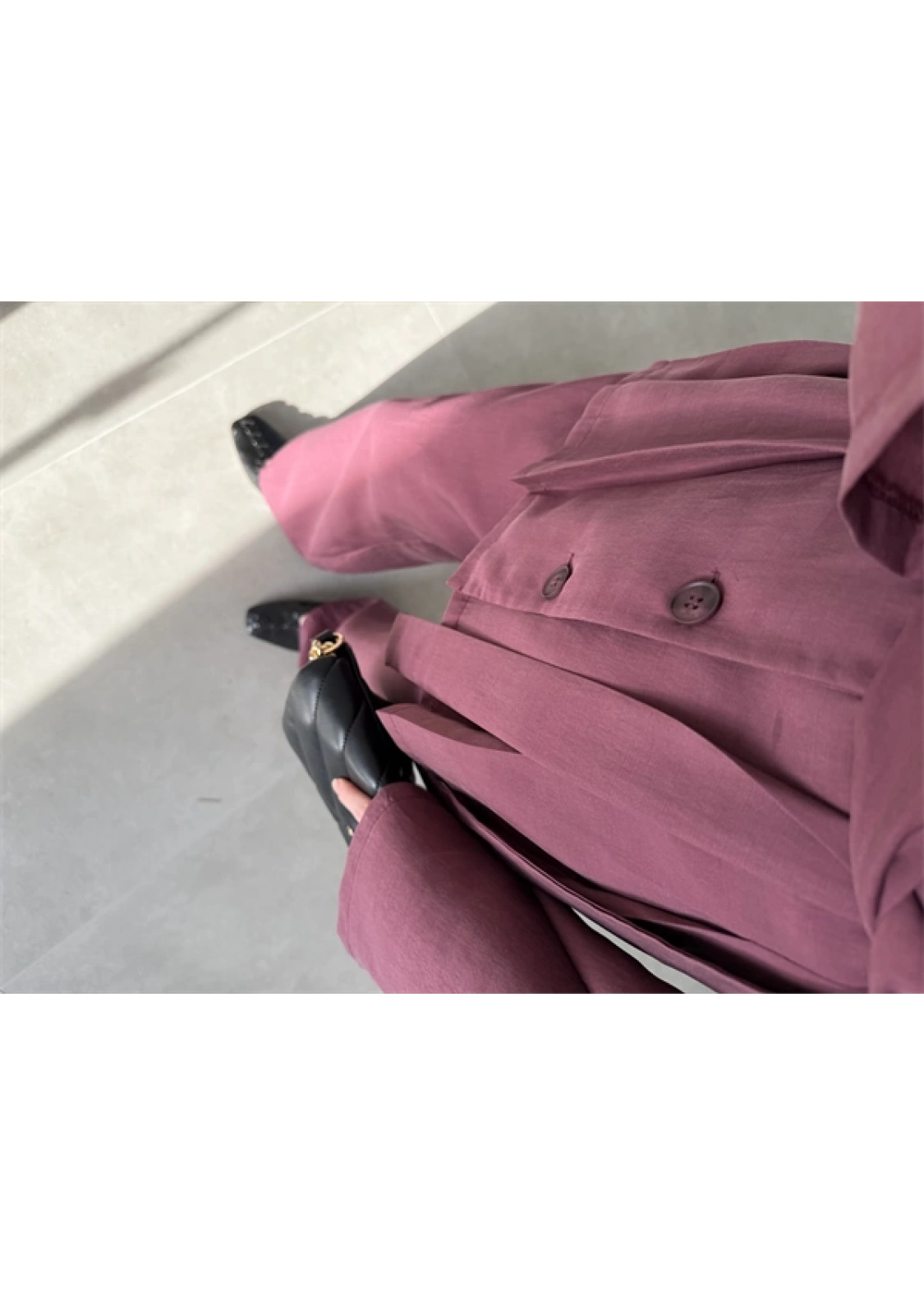 Hare Kuşaklı Mürdüm Pile Takım