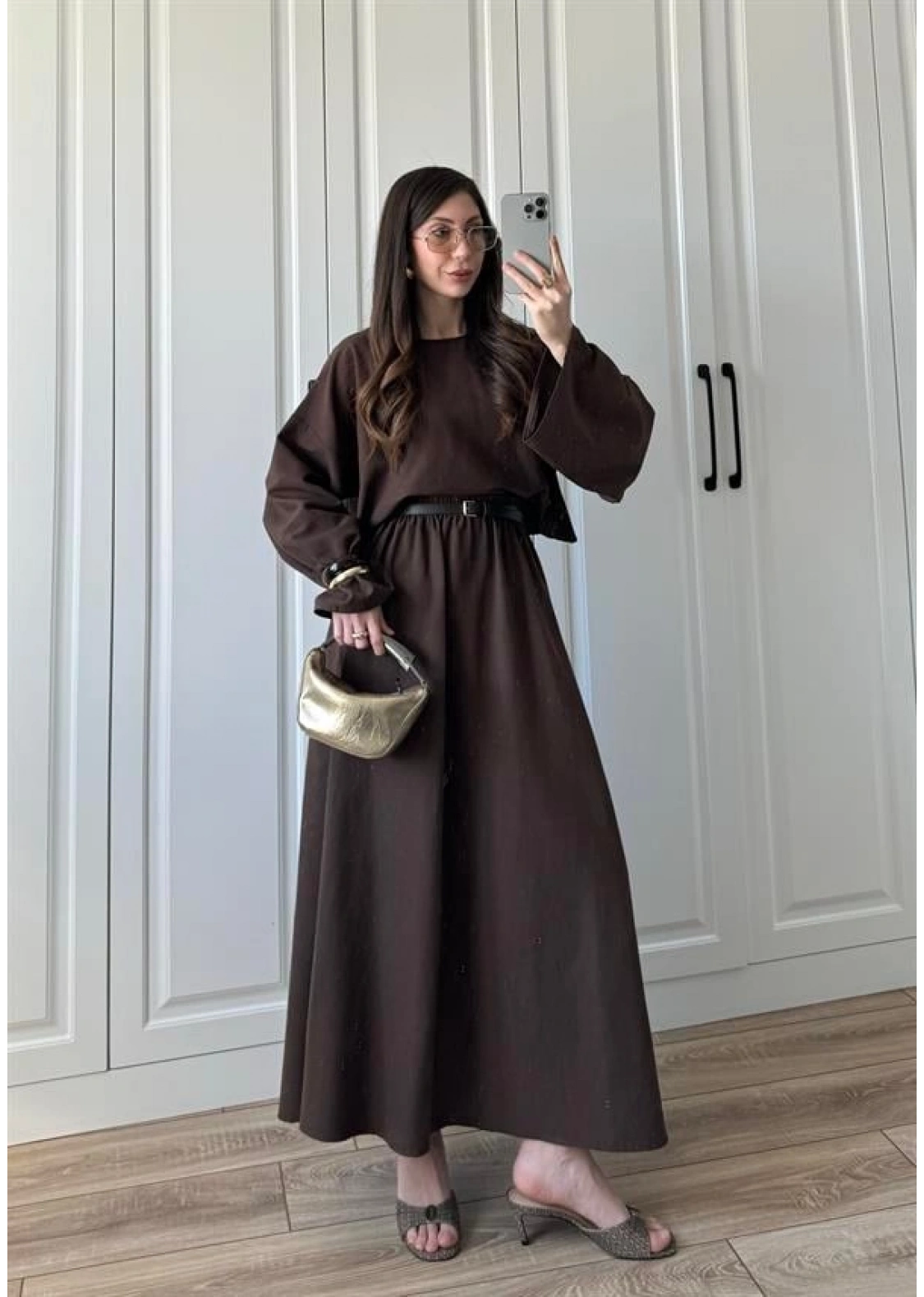 Hot Ham Keten Kahve Etekli Takım