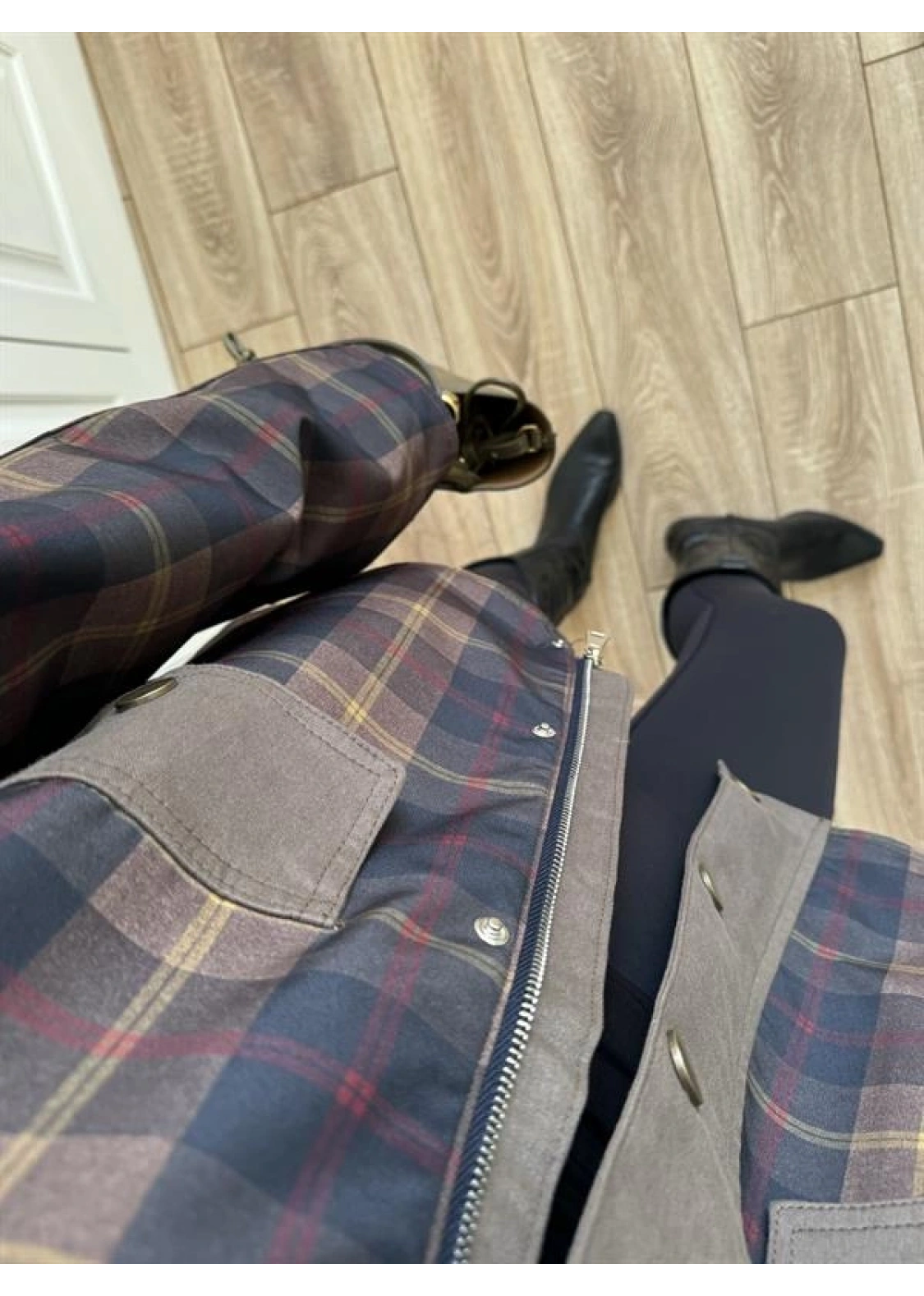 Kadife Yakalı Astarlı Premium Parka Trençkot