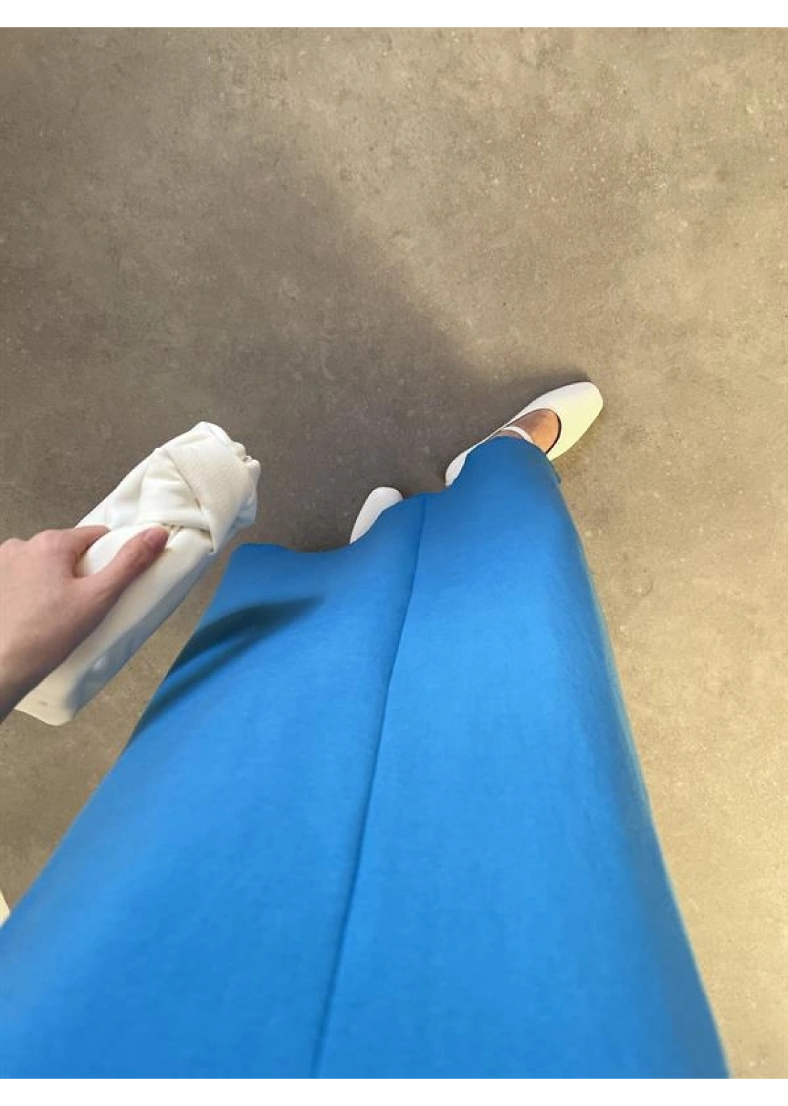 Keten Aerobin Mavi Askılı Elbise