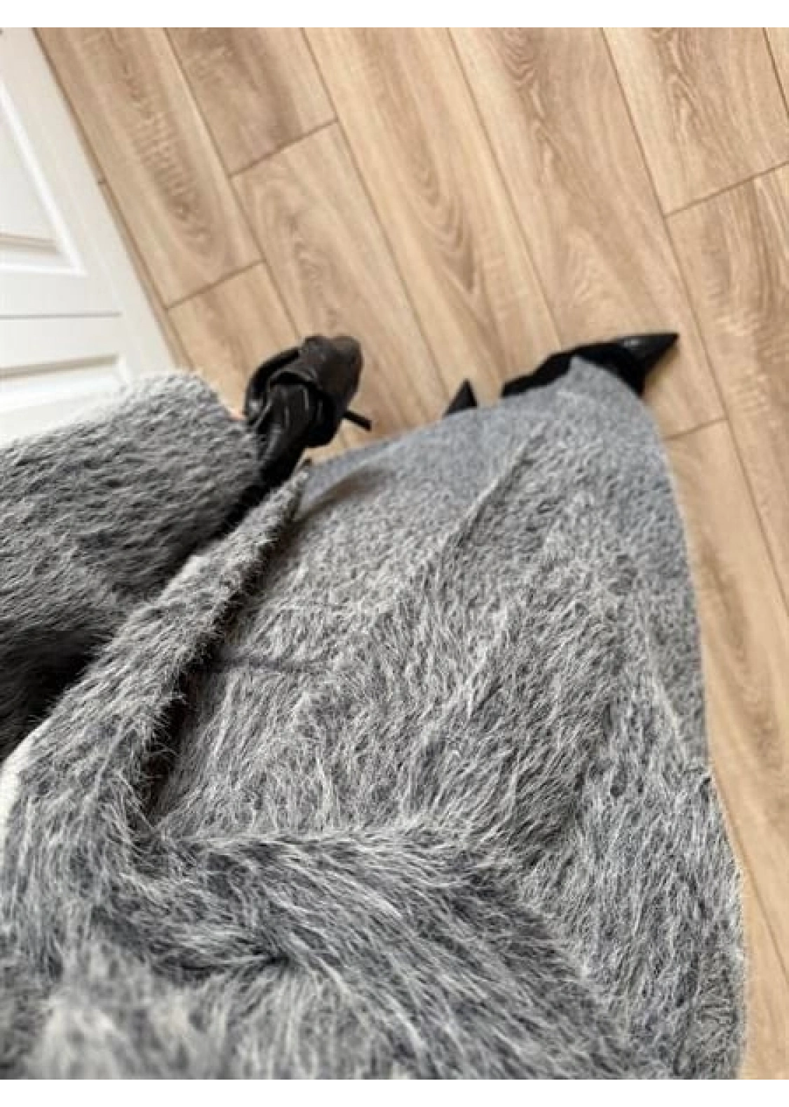 Kırçıllı Antrasit Kuşaklı Premium Kaban