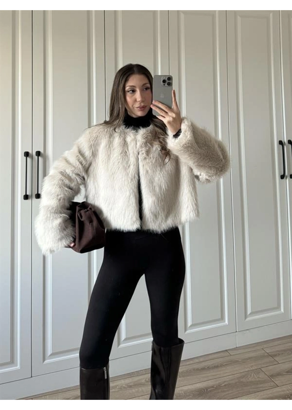 Kısa Premium Taş Astarlı Kürk