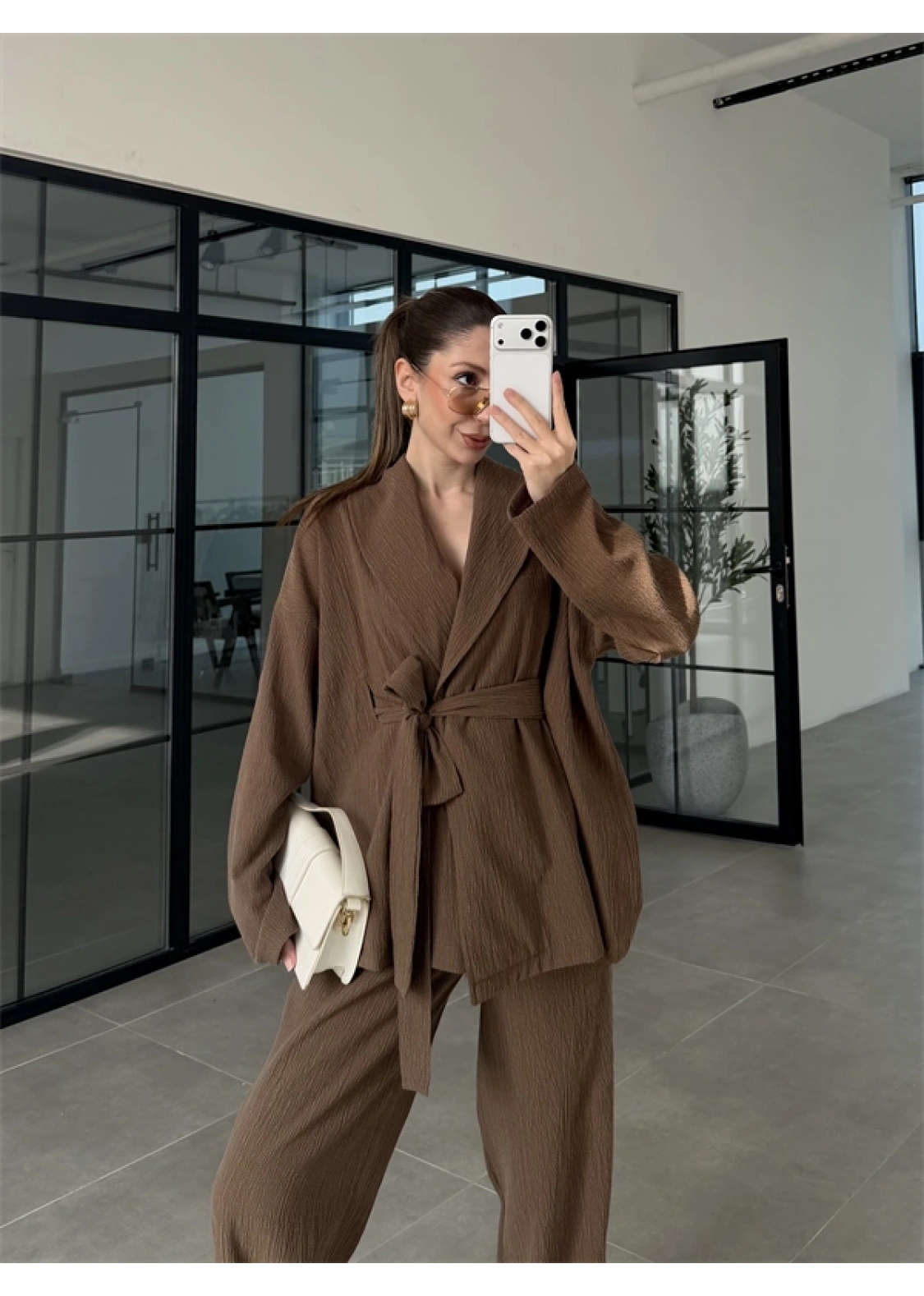 Krinkıl Bağlamalı Kahve Takım