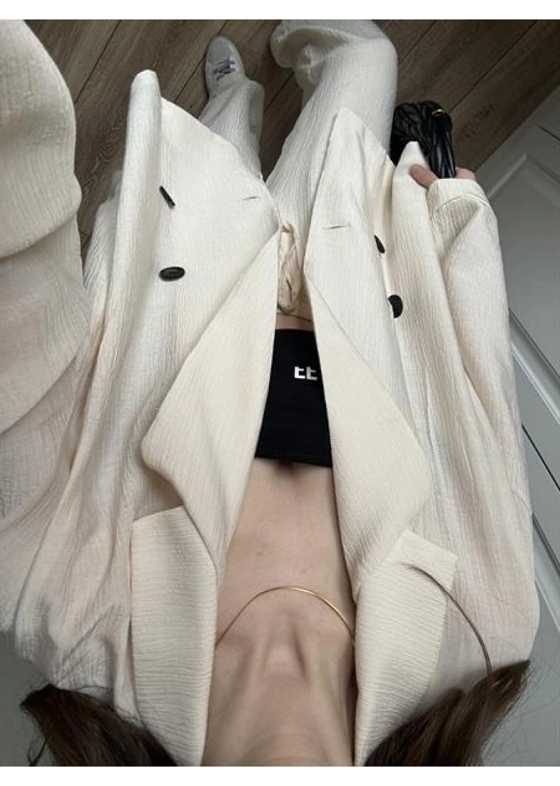 Krinkıl Oversize Taş Ceket Takım