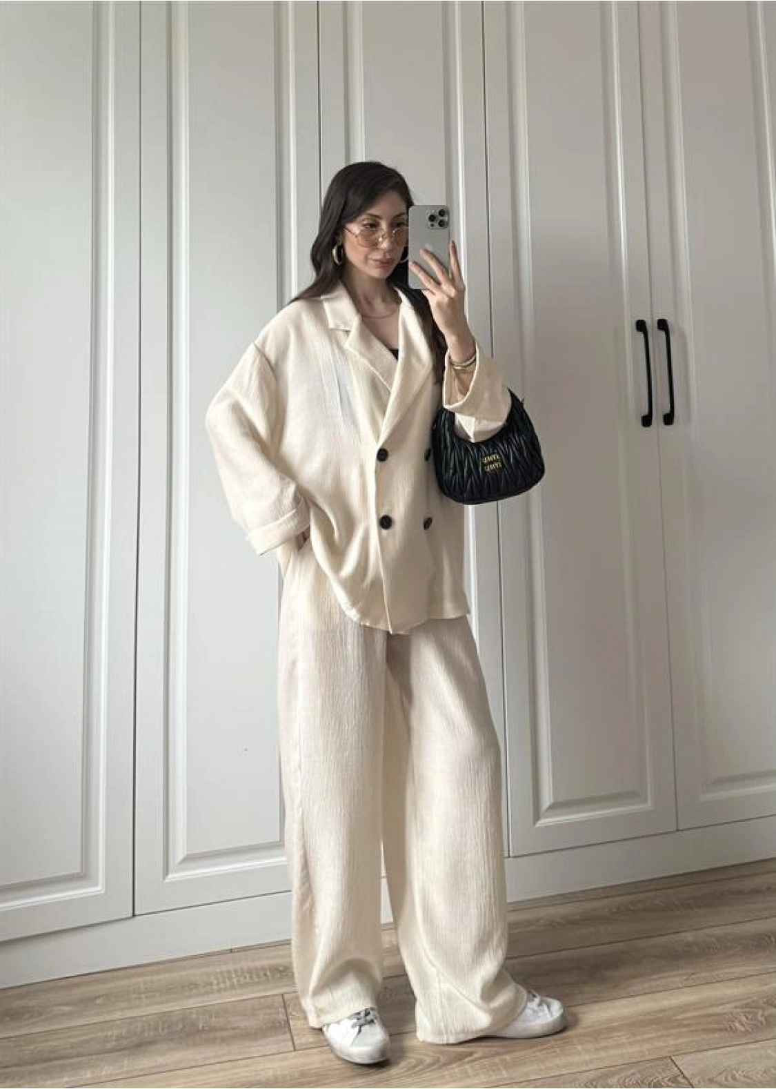 Krinkıl Oversize Taş Ceket Takım