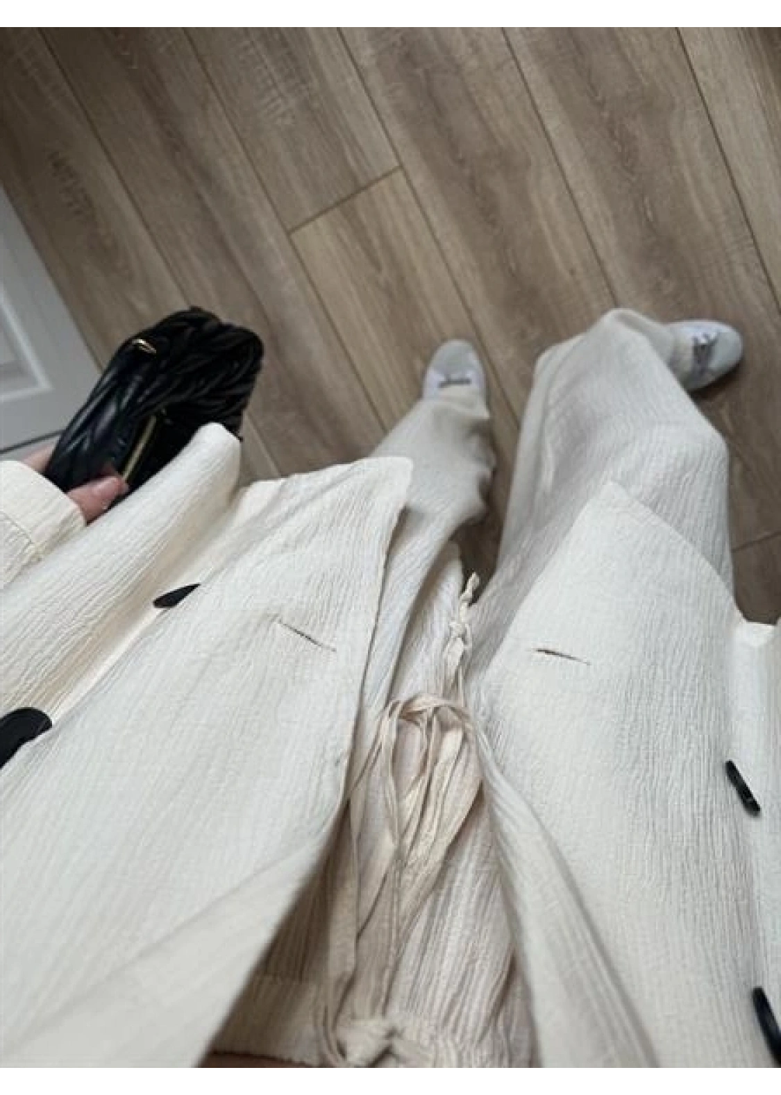 Krinkıl Oversize Taş Ceket Takım